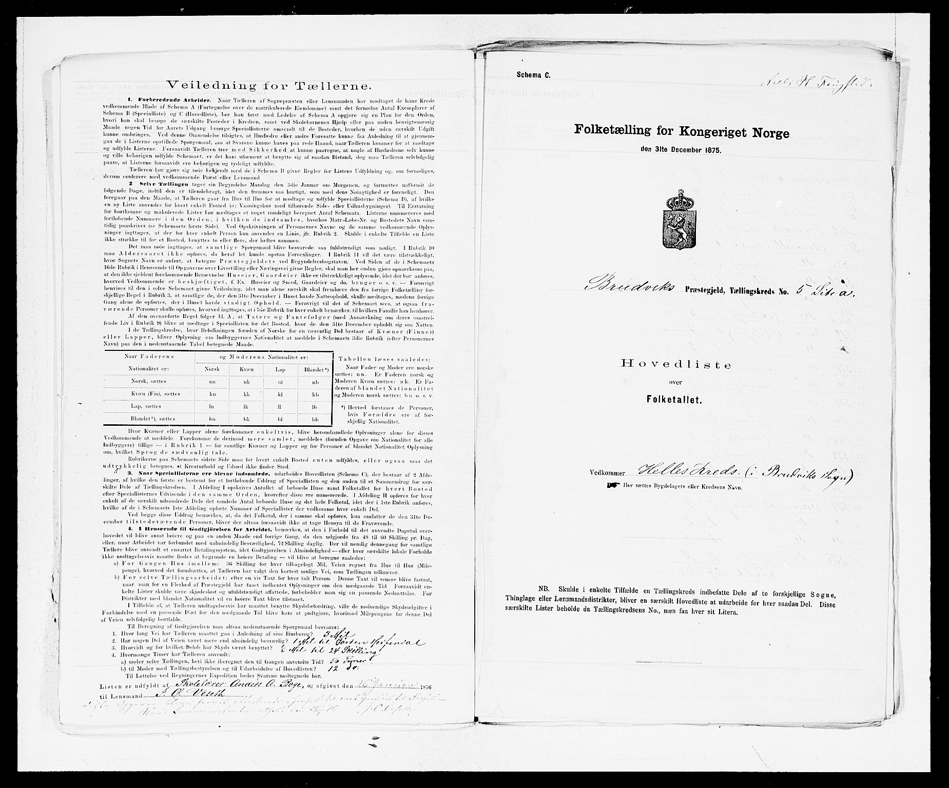 SAB, 1875 census for 1251P Bruvik, 1875, p. 11