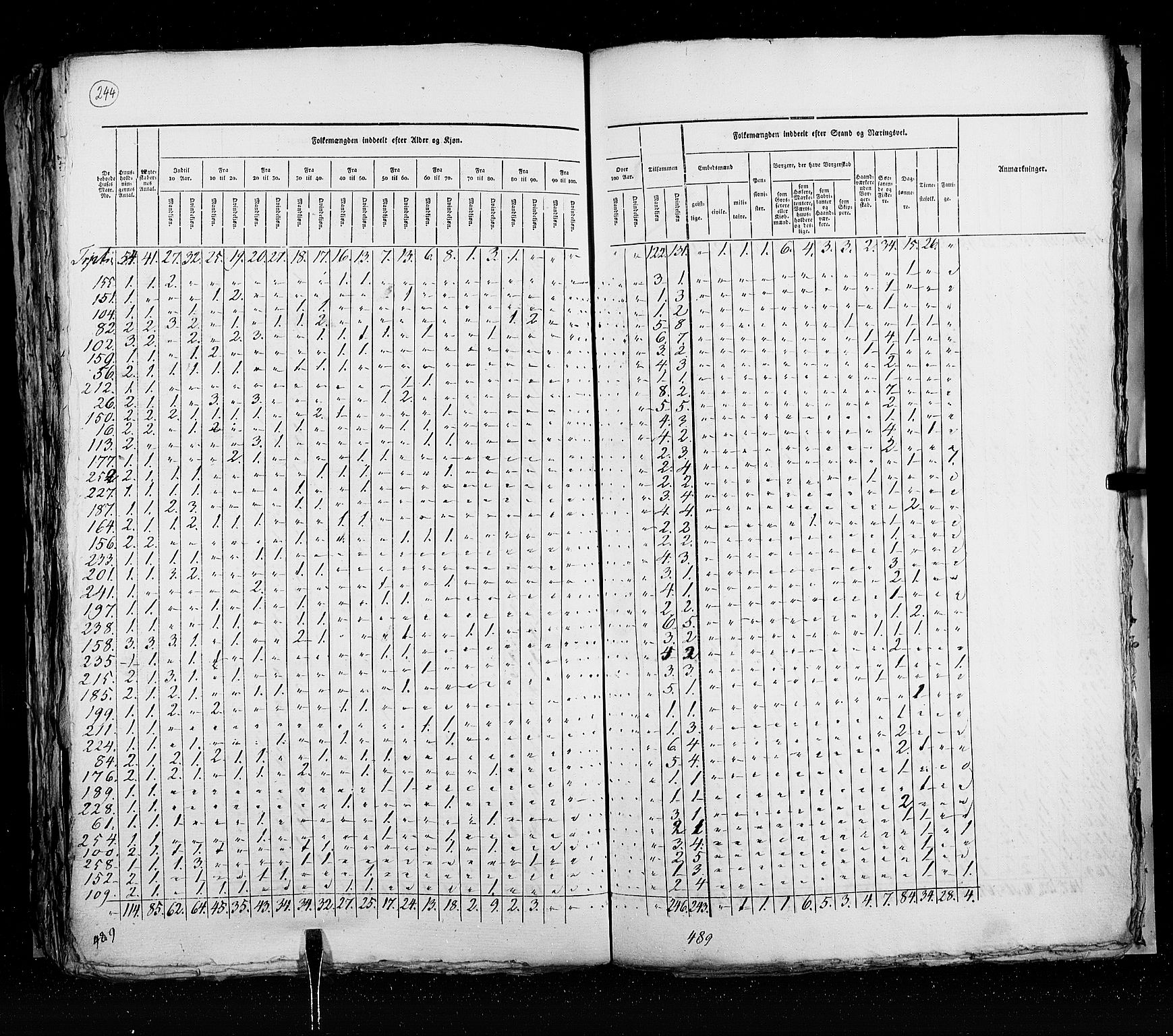 RA, Census 1825, vol. 20: Fredrikshald-Kragerø, 1825, p. 244