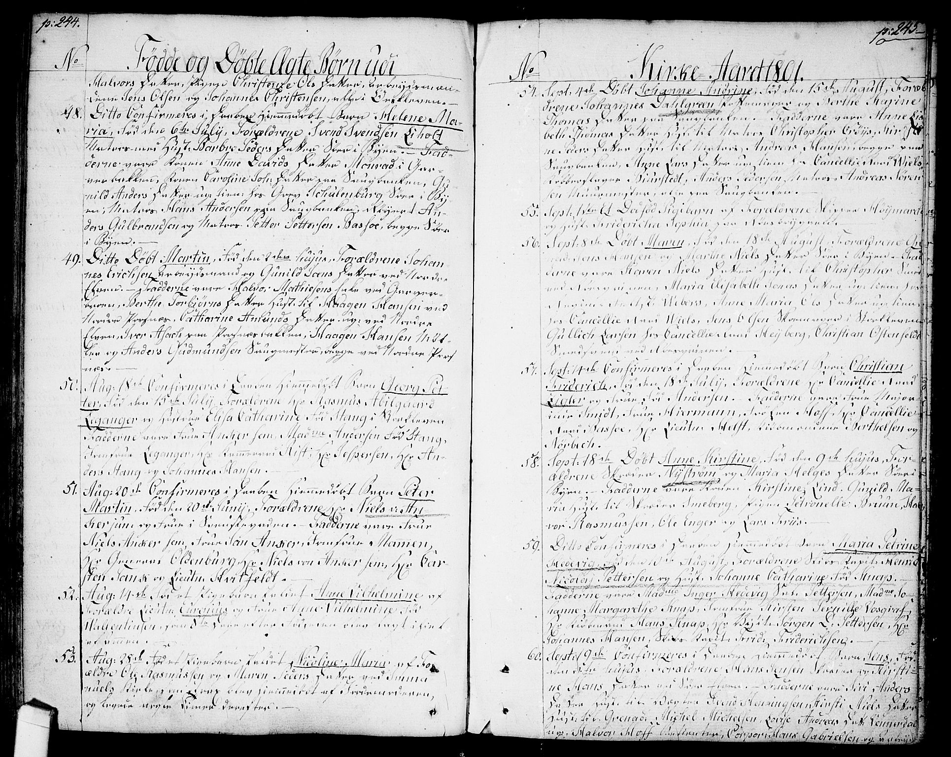 Halden prestekontor Kirkebøker, SAO/A-10909/F/Fa/L0002: Parish register (official) no. I 2, 1792-1812, p. 244-245