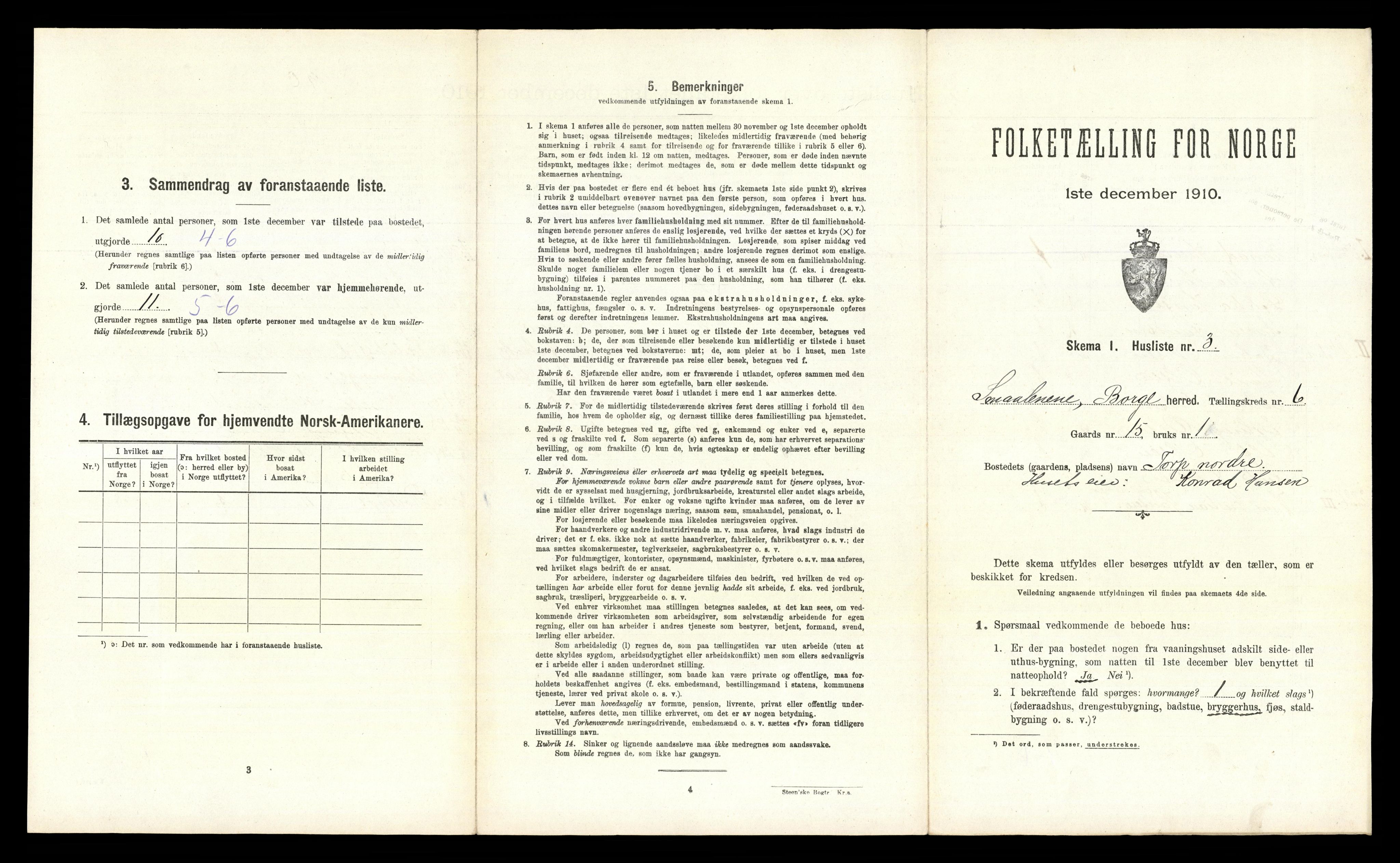 RA, 1910 census for Borge, 1910, p. 740