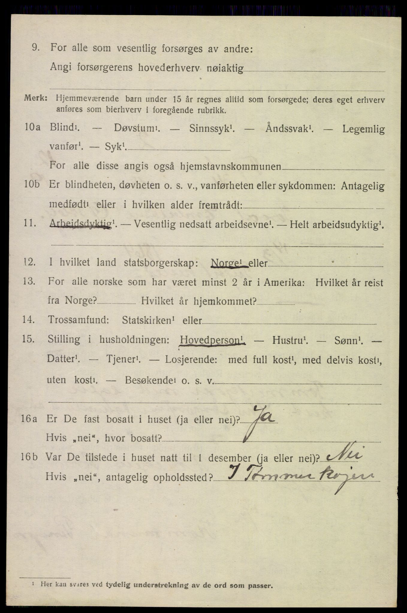 SAH, 1920 census for Trysil, 1920, p. 7570