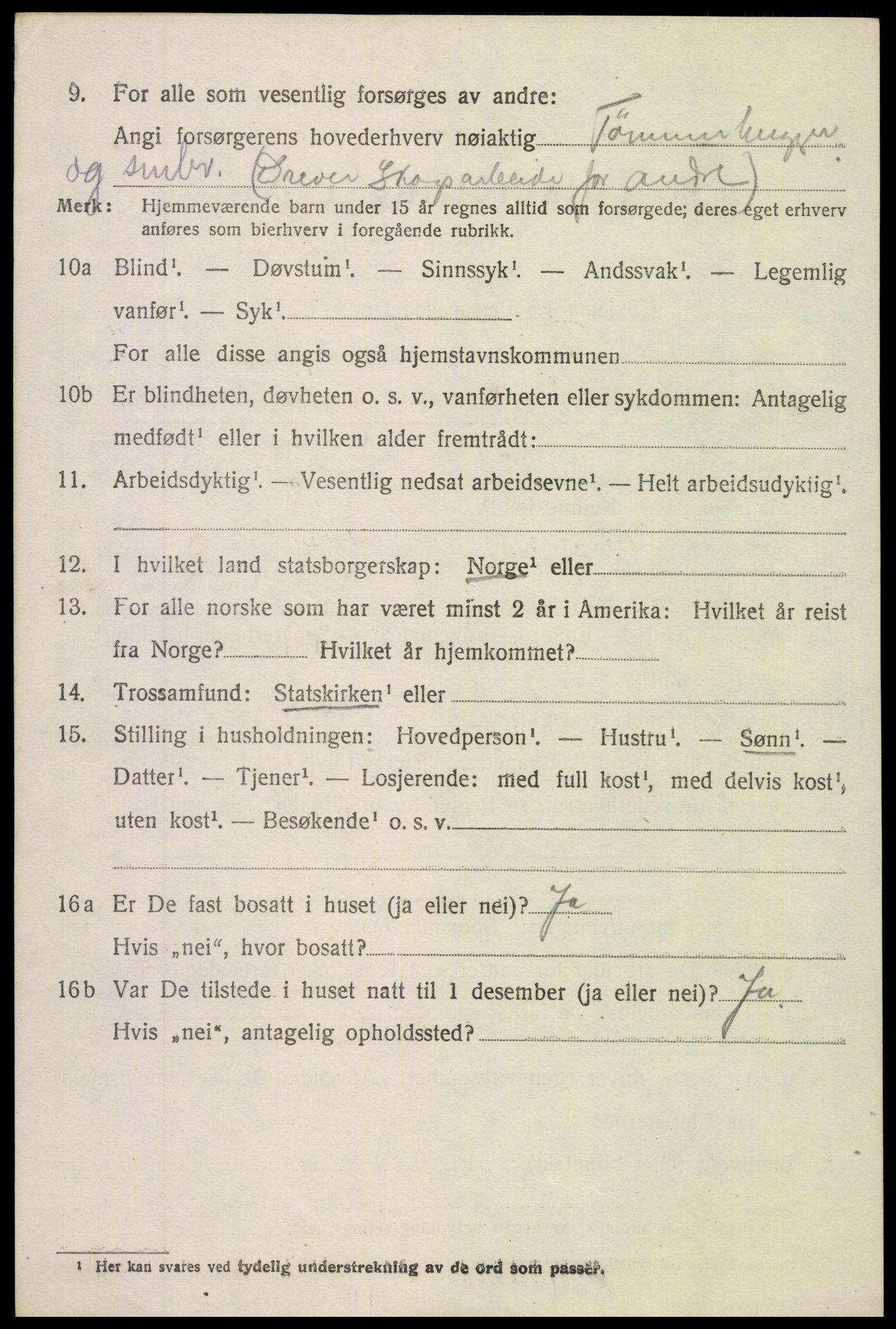 SAH, 1920 census for Torpa, 1920, p. 3486