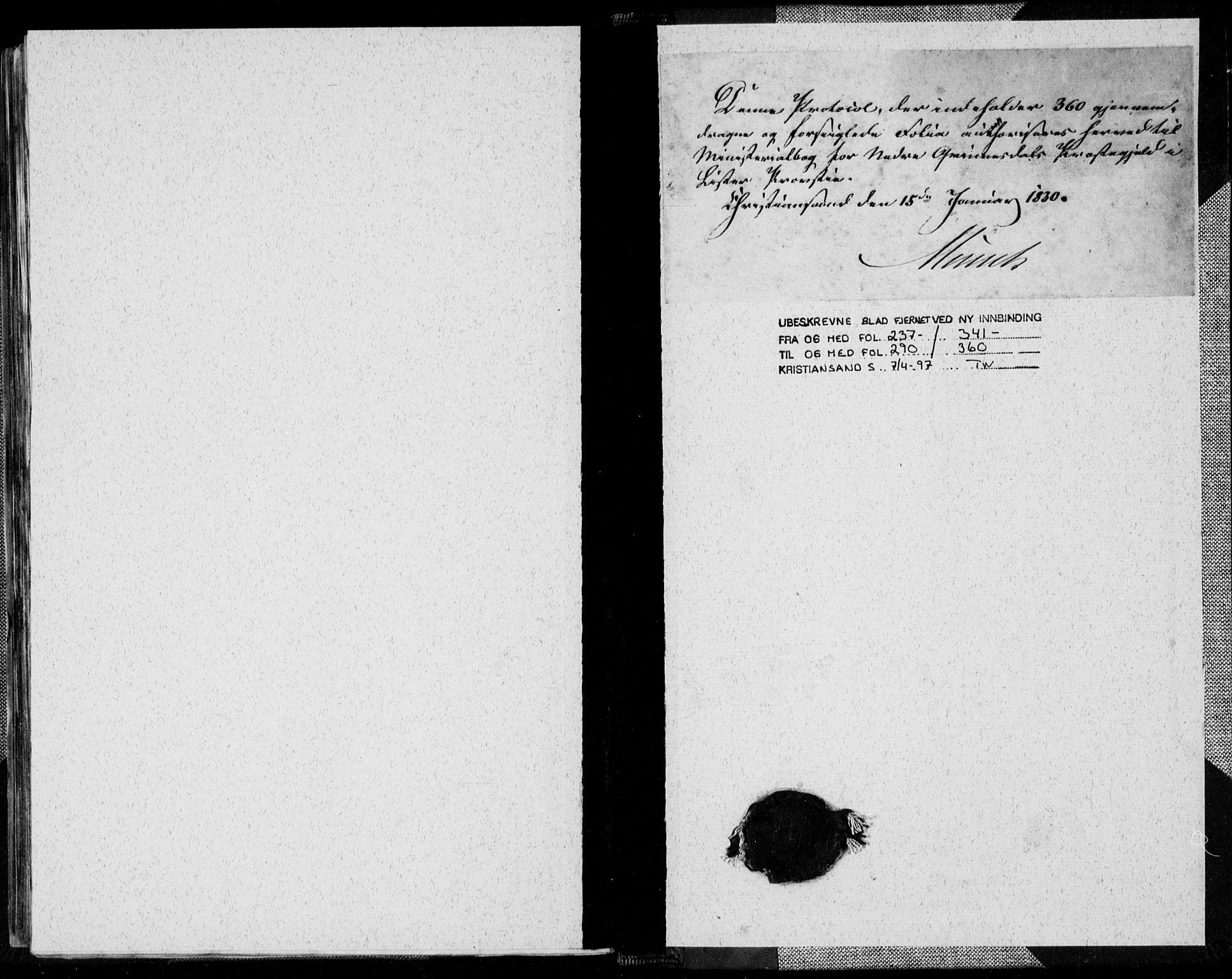 Kvinesdal sokneprestkontor, AV/SAK-1111-0026/F/Fa/Fab/L0004: Parish register (official) no. A 4, 1829-1843