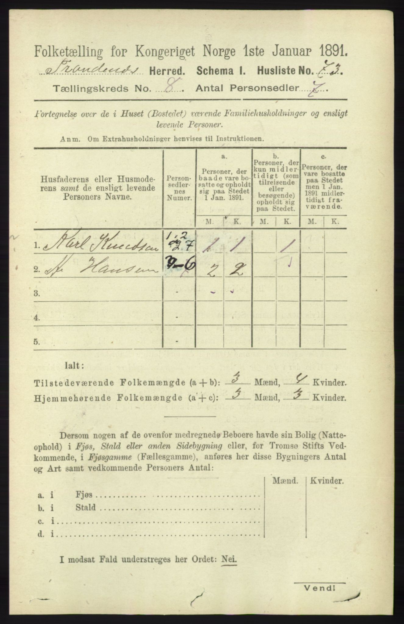 RA, 1891 census for 1914 Trondenes, 1891, p. 5759