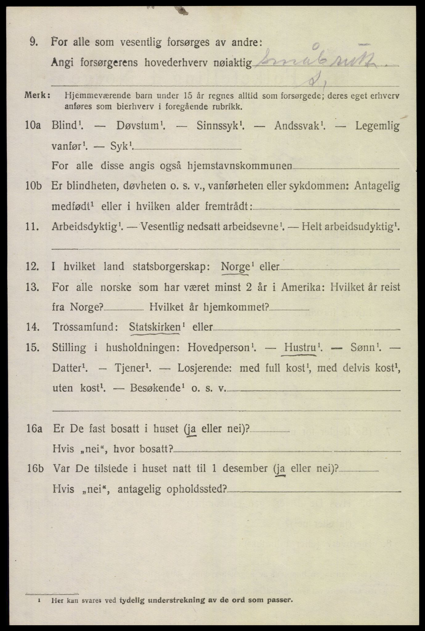 SAK, 1920 census for Landvik, 1920, p. 1765