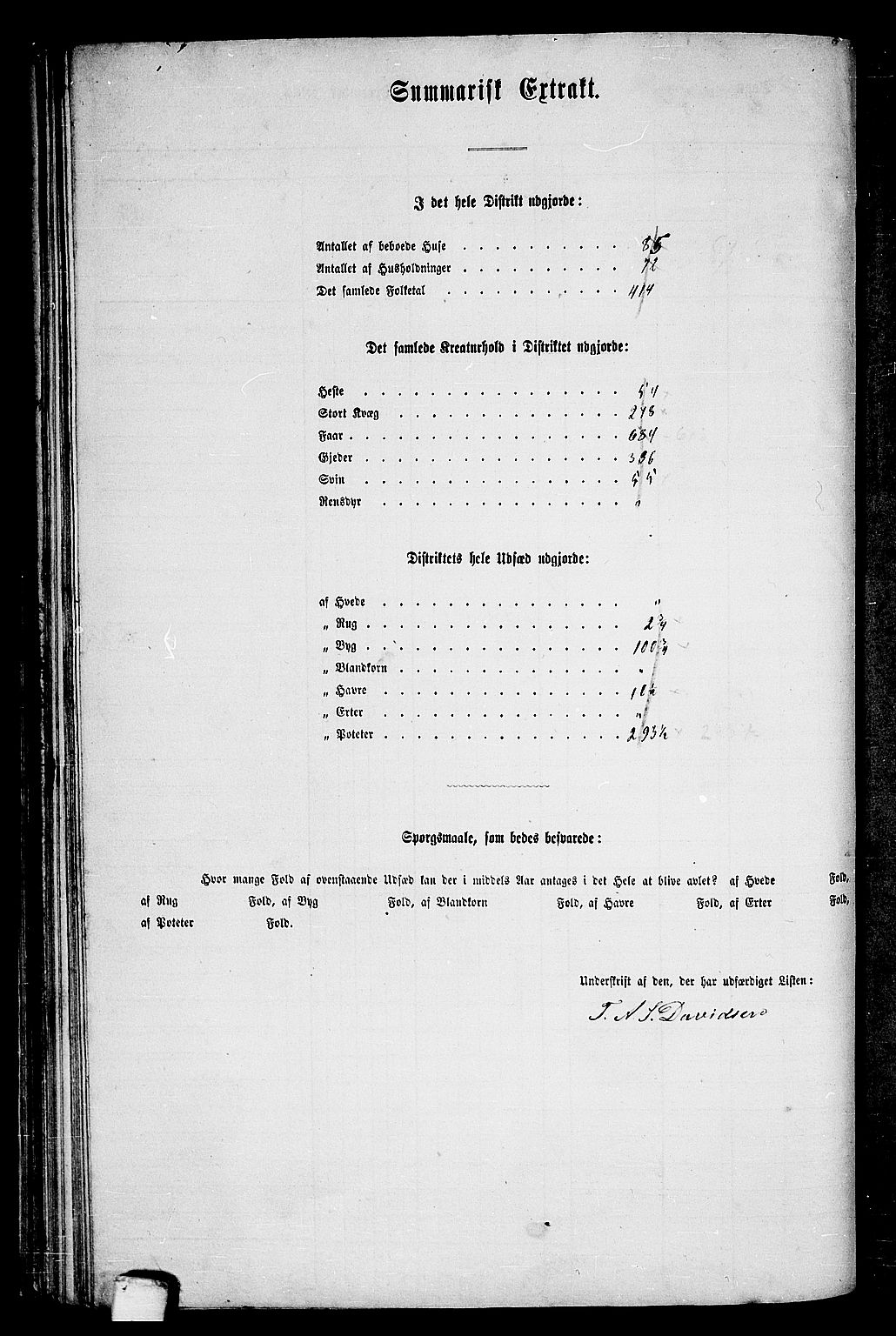 RA, 1865 census for Steigen, 1865, p. 54