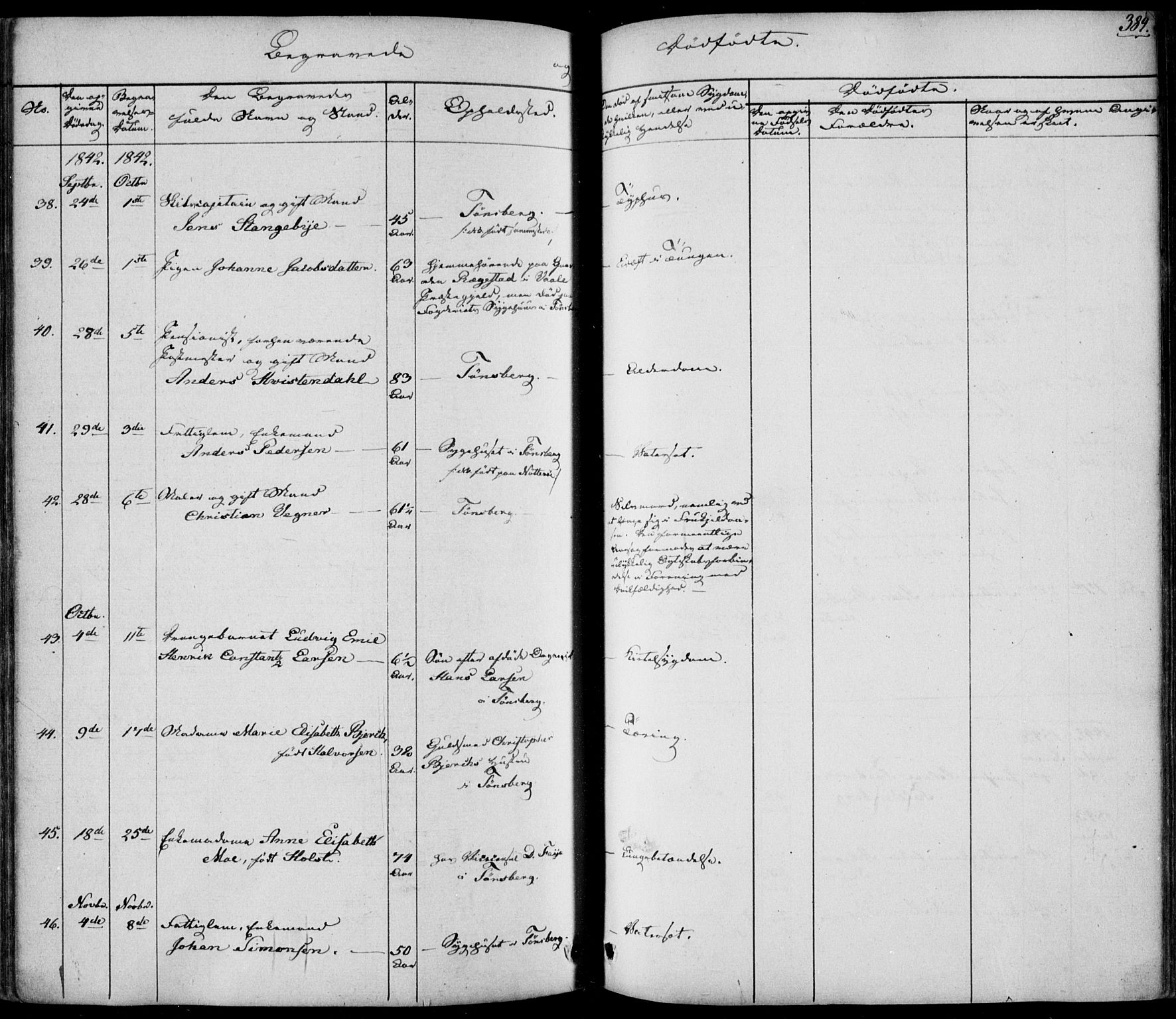 Tønsberg kirkebøker, AV/SAKO-A-330/F/Fa/L0006: Parish register (official) no. I 6, 1836-1844, p. 389