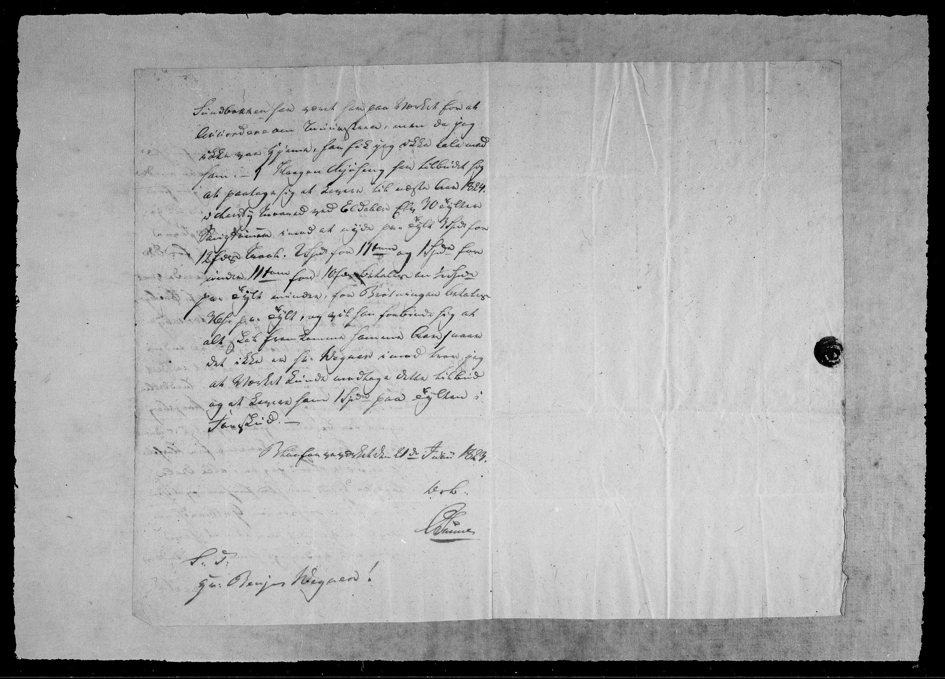 Modums Blaafarveværk, RA/PA-0157/G/Gb/L0136/0001: -- / Brev fra materialkontoret, 1822-1826, p. 4