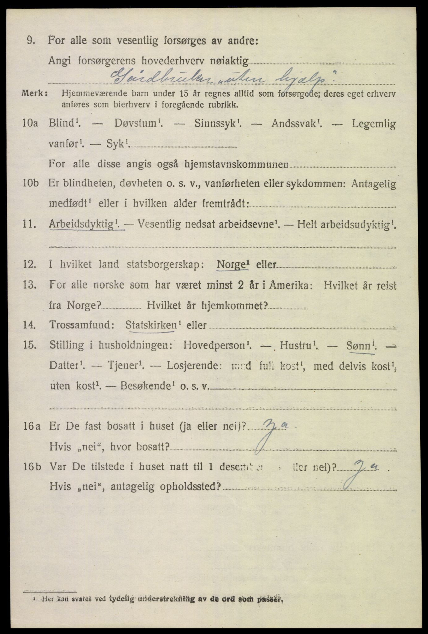 SAK, 1920 census for Vigmostad, 1920, p. 1172