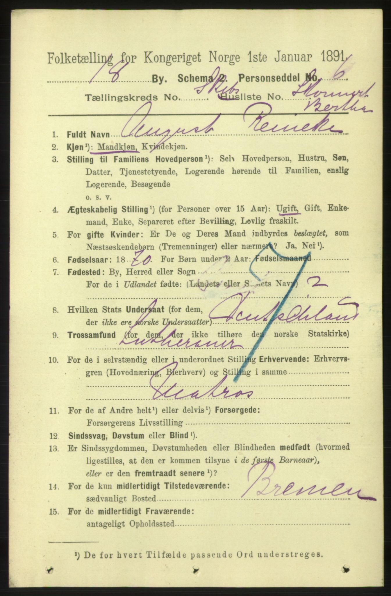 RA, 1891 census for 0701 Svelvik, 1891, p. 2067