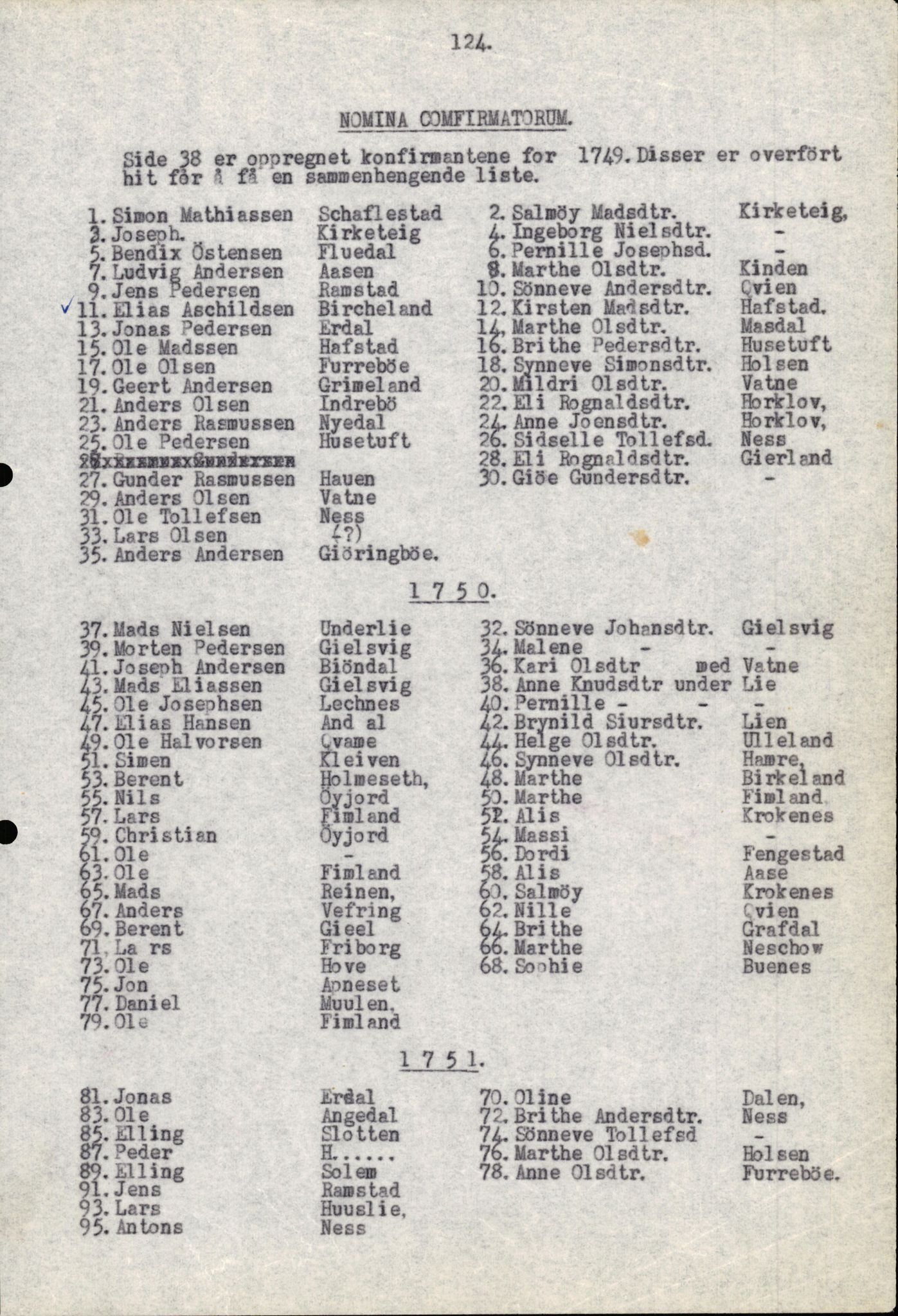 Samling av fulltekstavskrifter, SAB/FULLTEKST/B/14/0007: Førde sokneprestembete, ministerialbok nr. A 3, 1749-1764, p. 124