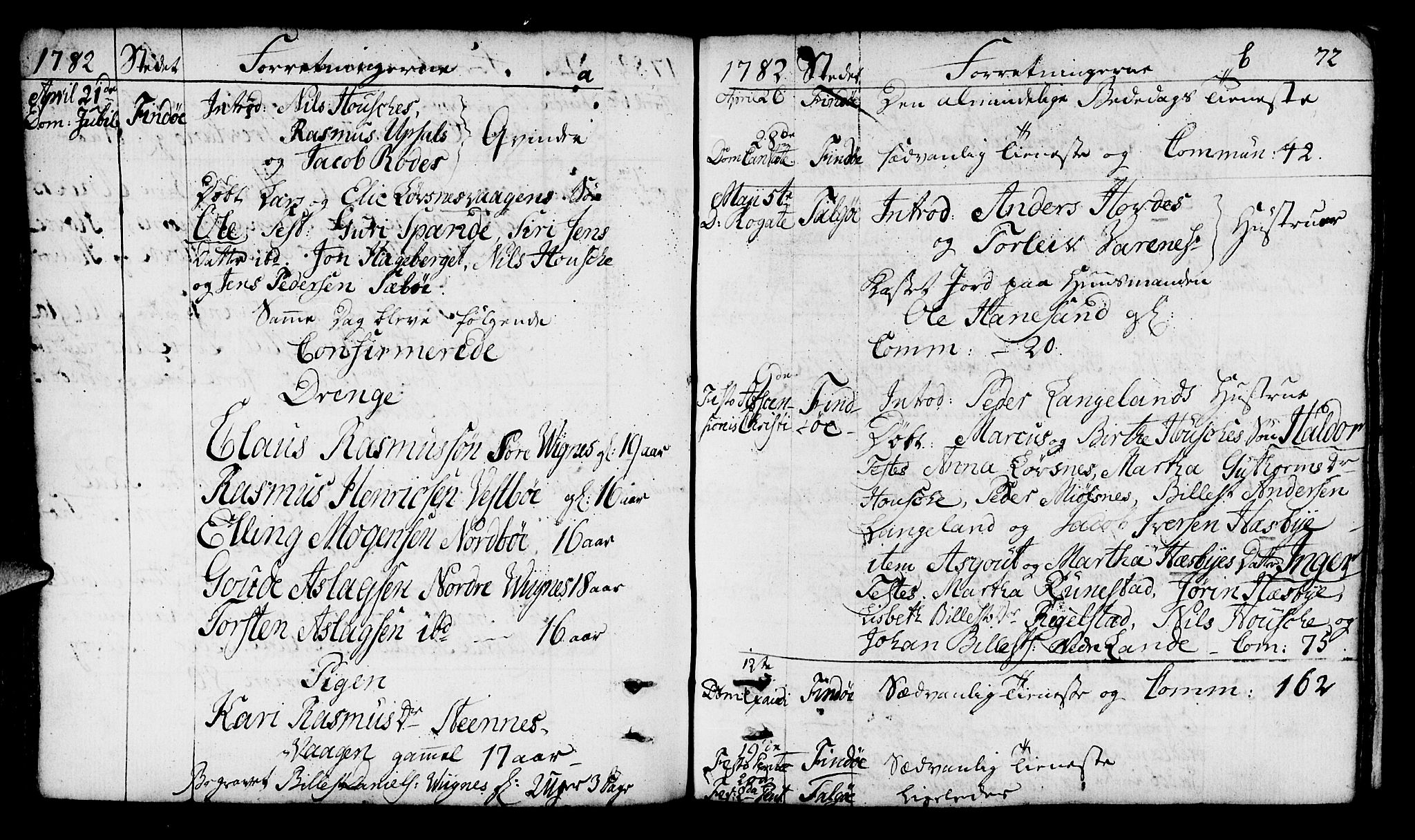 Finnøy sokneprestkontor, SAST/A-101825/H/Ha/Haa/L0005: Parish register (official) no. A 5, 1773-1816, p. 72