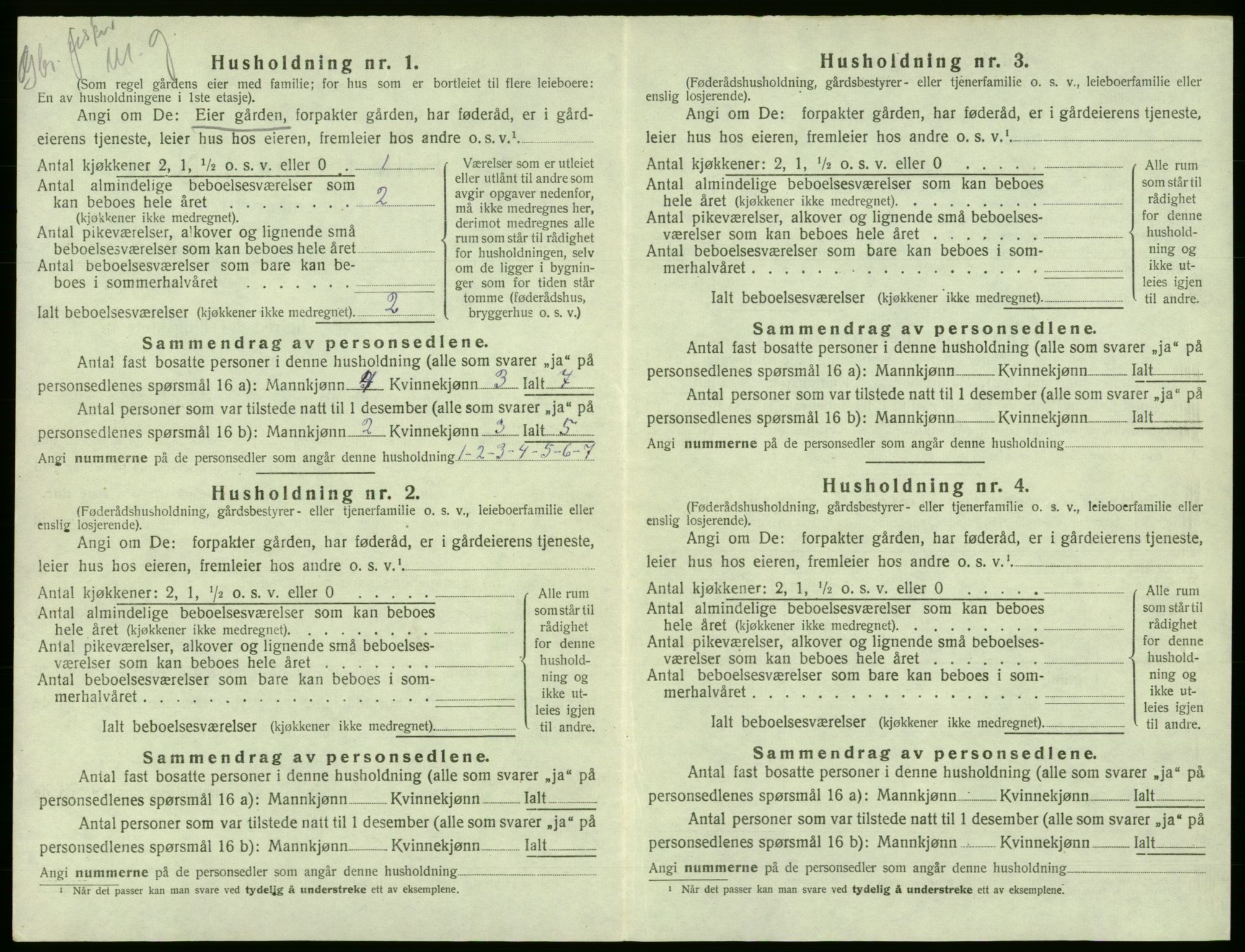 SAB, 1920 census for Austevoll, 1920, p. 885