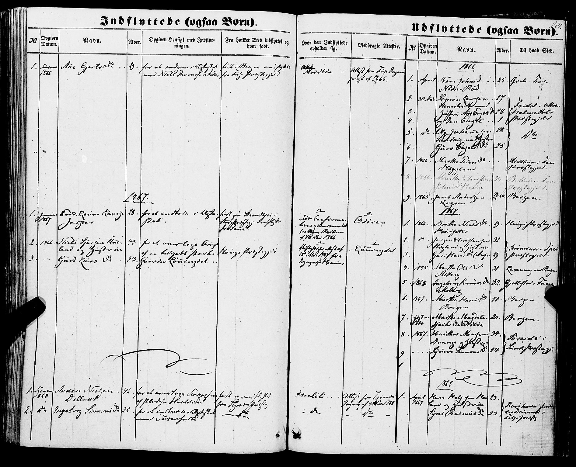 Os sokneprestembete, SAB/A-99929: Parish register (official) no. A 17, 1860-1873, p. 281