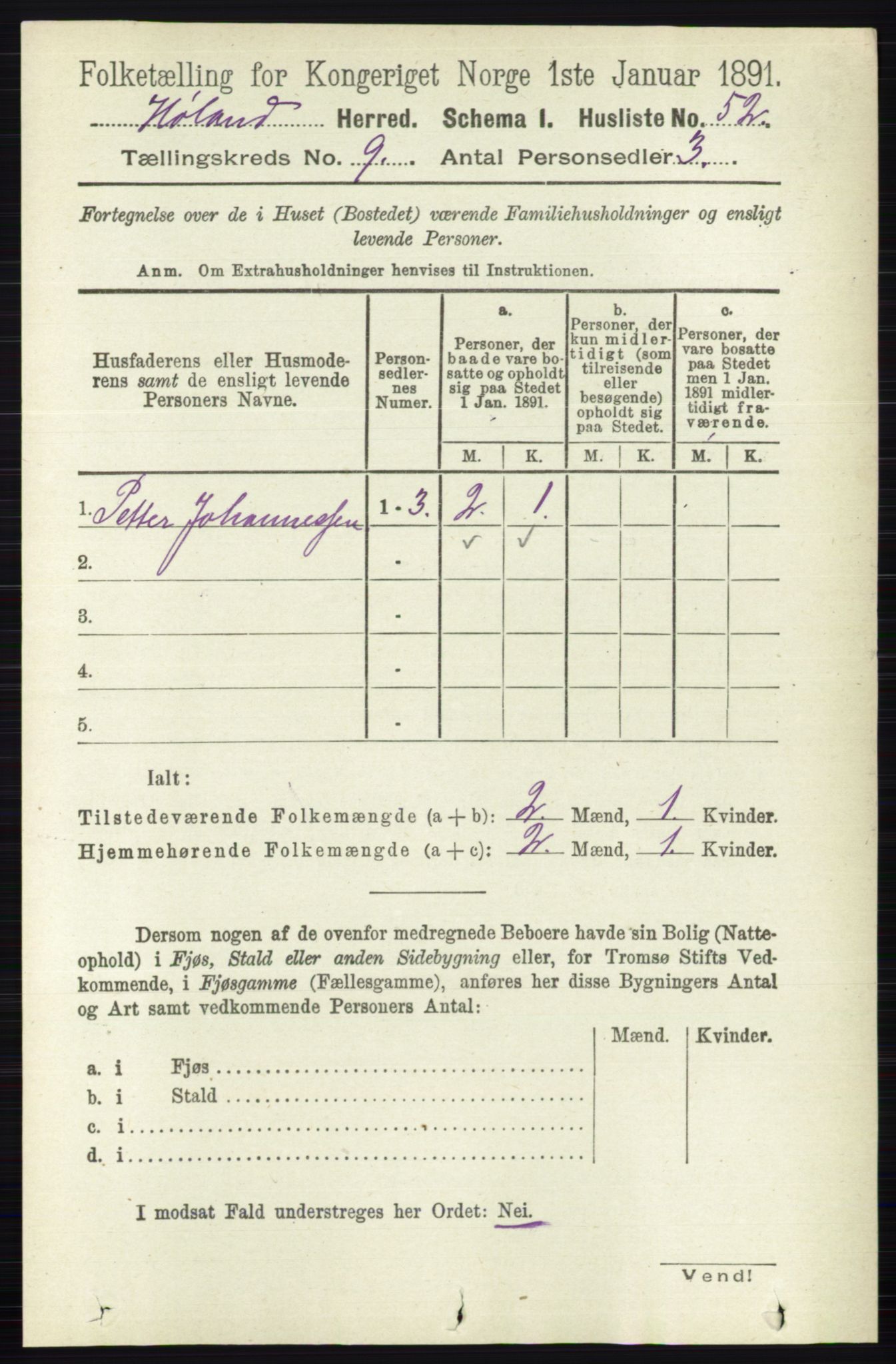 RA, 1891 census for 0221 Høland, 1891, p. 6141