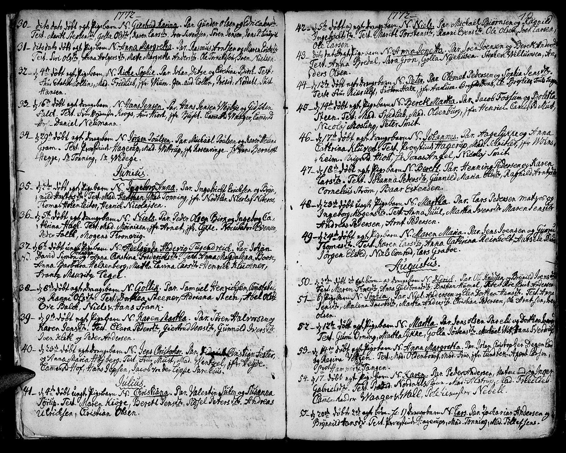 Ministerialprotokoller, klokkerbøker og fødselsregistre - Sør-Trøndelag, SAT/A-1456/601/L0039: Parish register (official) no. 601A07, 1770-1819, p. 12