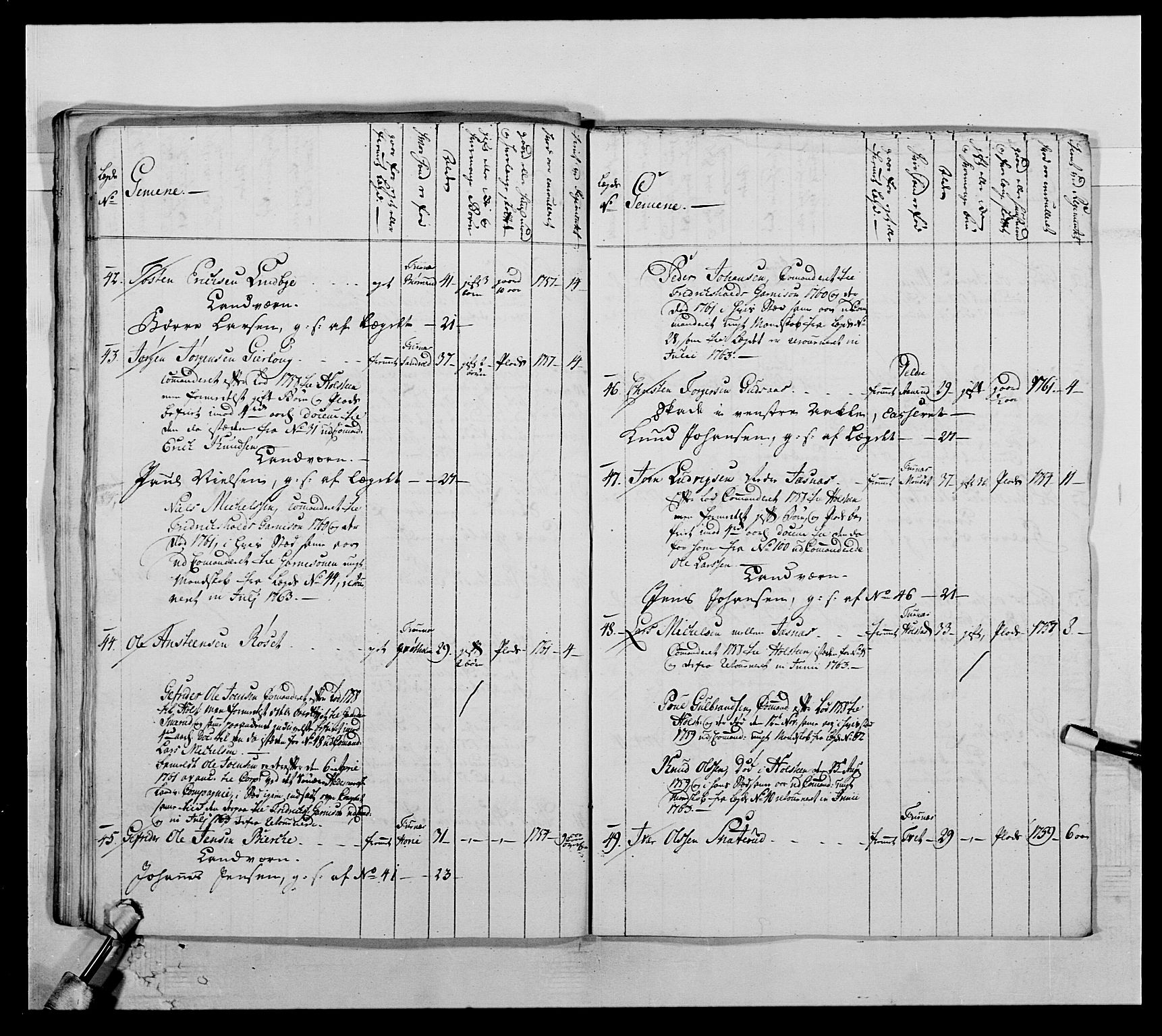 Kommanderende general (KG I) med Det norske krigsdirektorium, AV/RA-EA-5419/E/Ea/L0503b: 1. Opplandske regiment, 1764-1765, p. 354