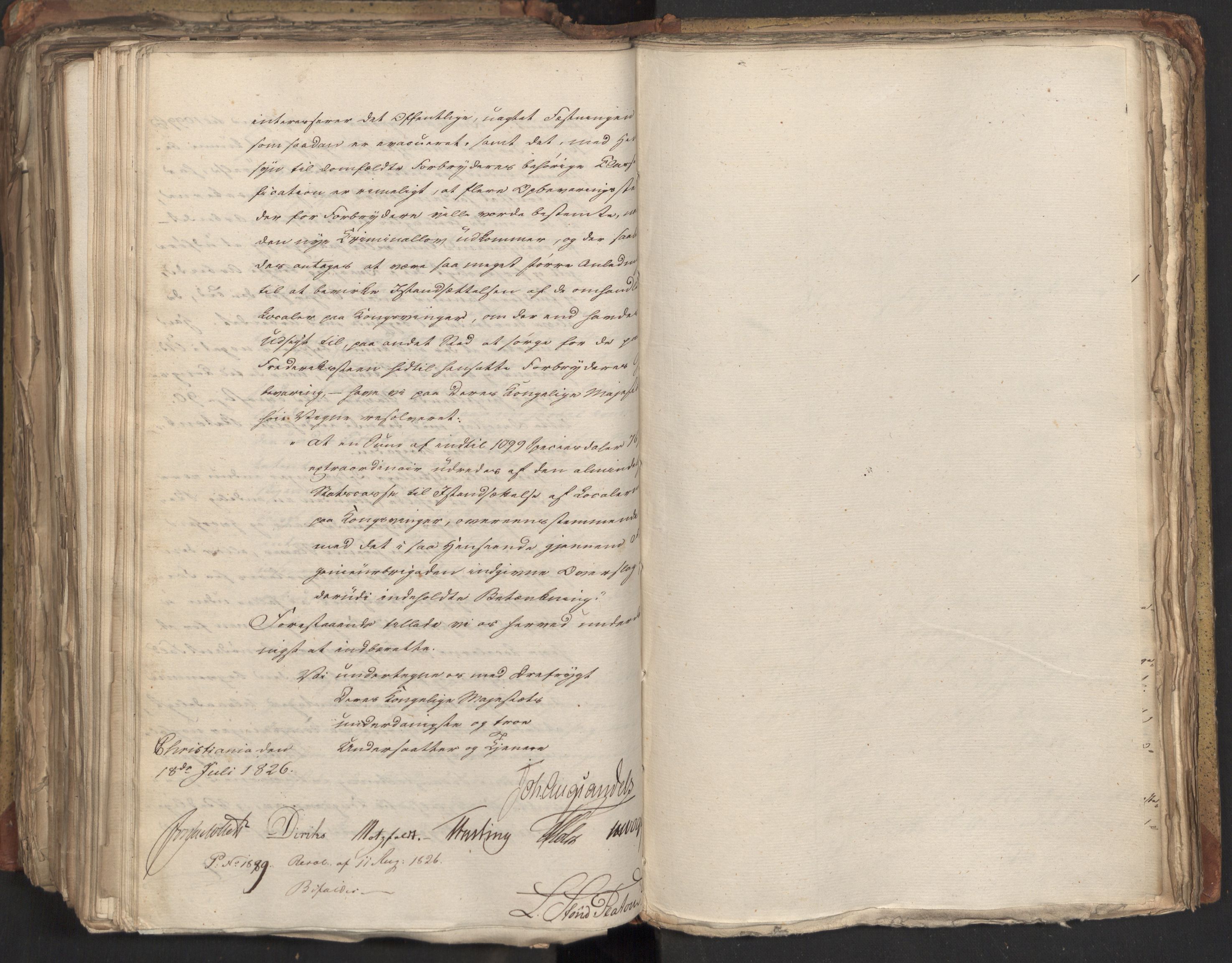 Statsrådsavdelingen i Stockholm, AV/RA-S-1003/D/Da/L0047: Regjeringsinnstillinger nr. 3501-3659, 1826, p. 413