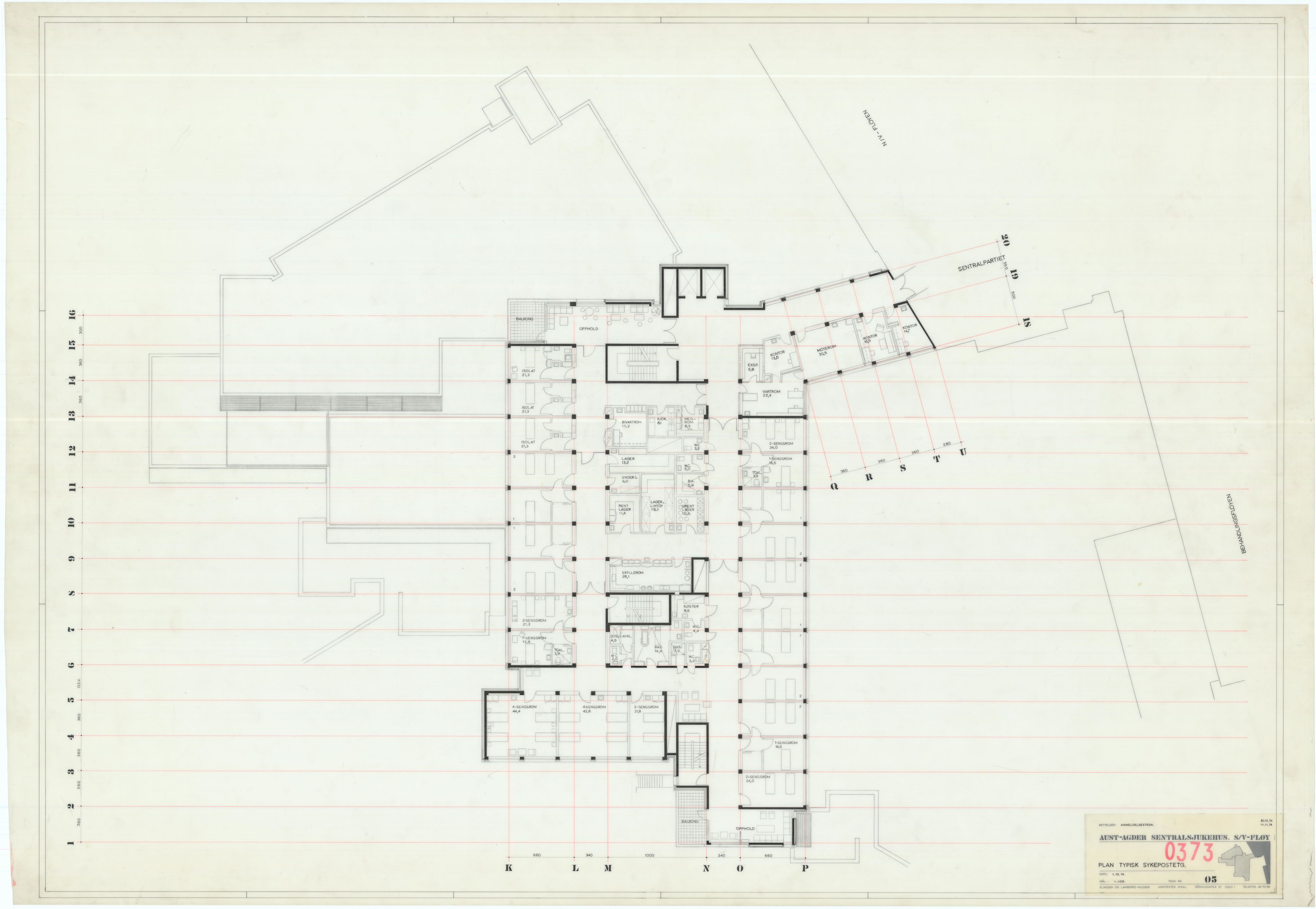 Eliassen og Lambertz-Nilssen Arkitekter, AAKS/PA-2983/T/T03/L0001: Tegningskogger 373, 1974-1978, p. 14