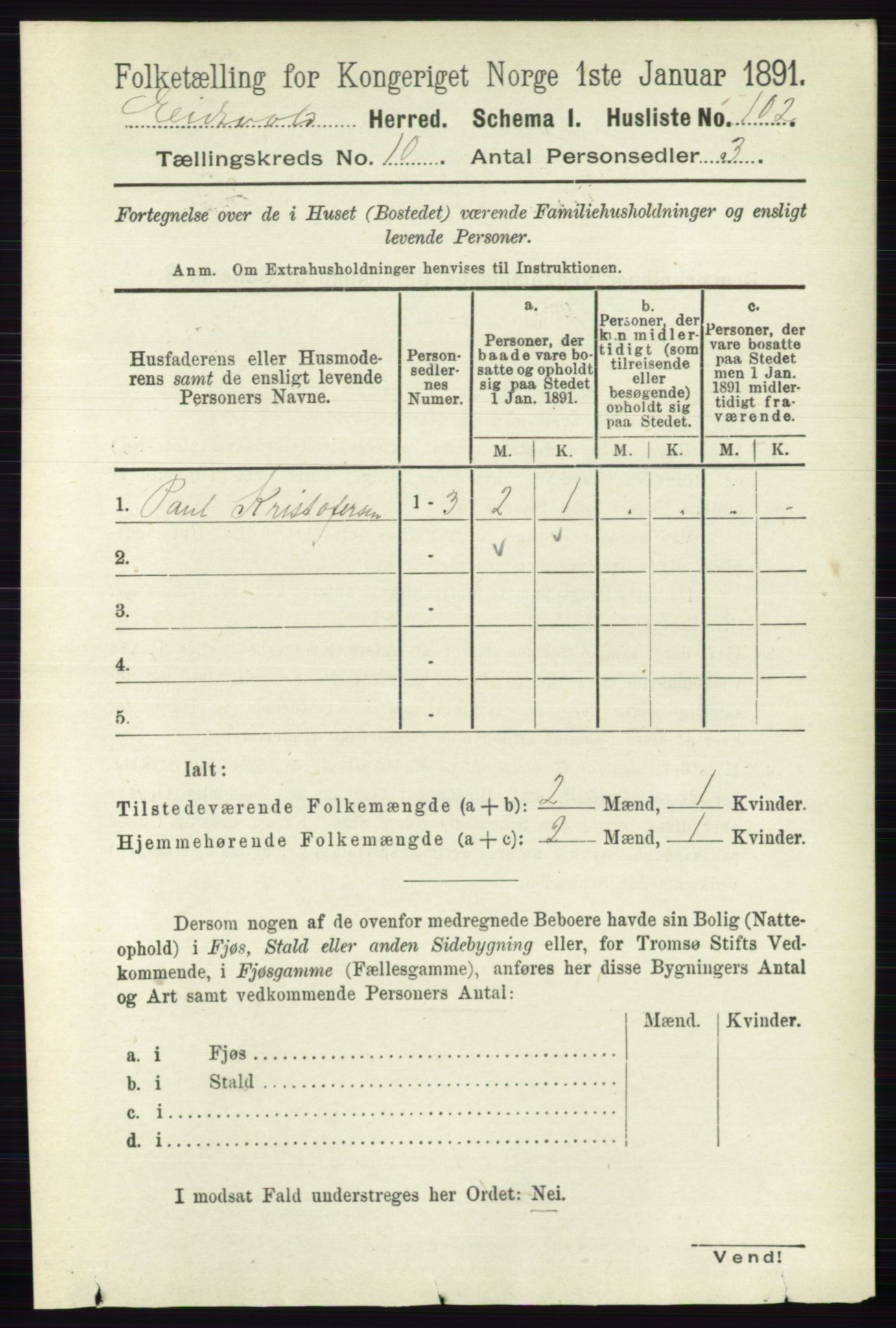 RA, 1891 census for 0237 Eidsvoll, 1891, p. 6781