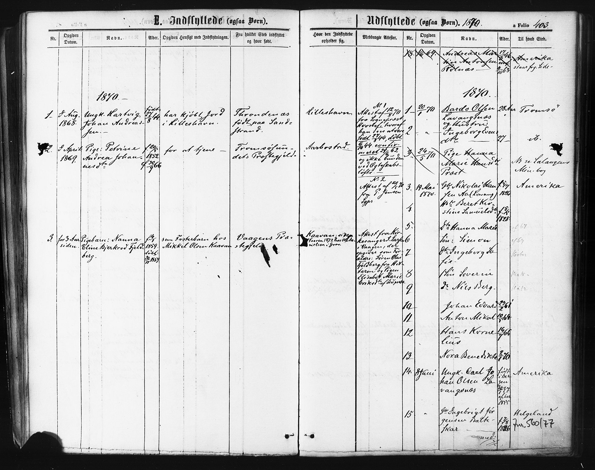 Ibestad sokneprestembete, SATØ/S-0077/H/Ha/Haa/L0010kirke: Parish register (official) no. 10, 1869-1879, p. 403