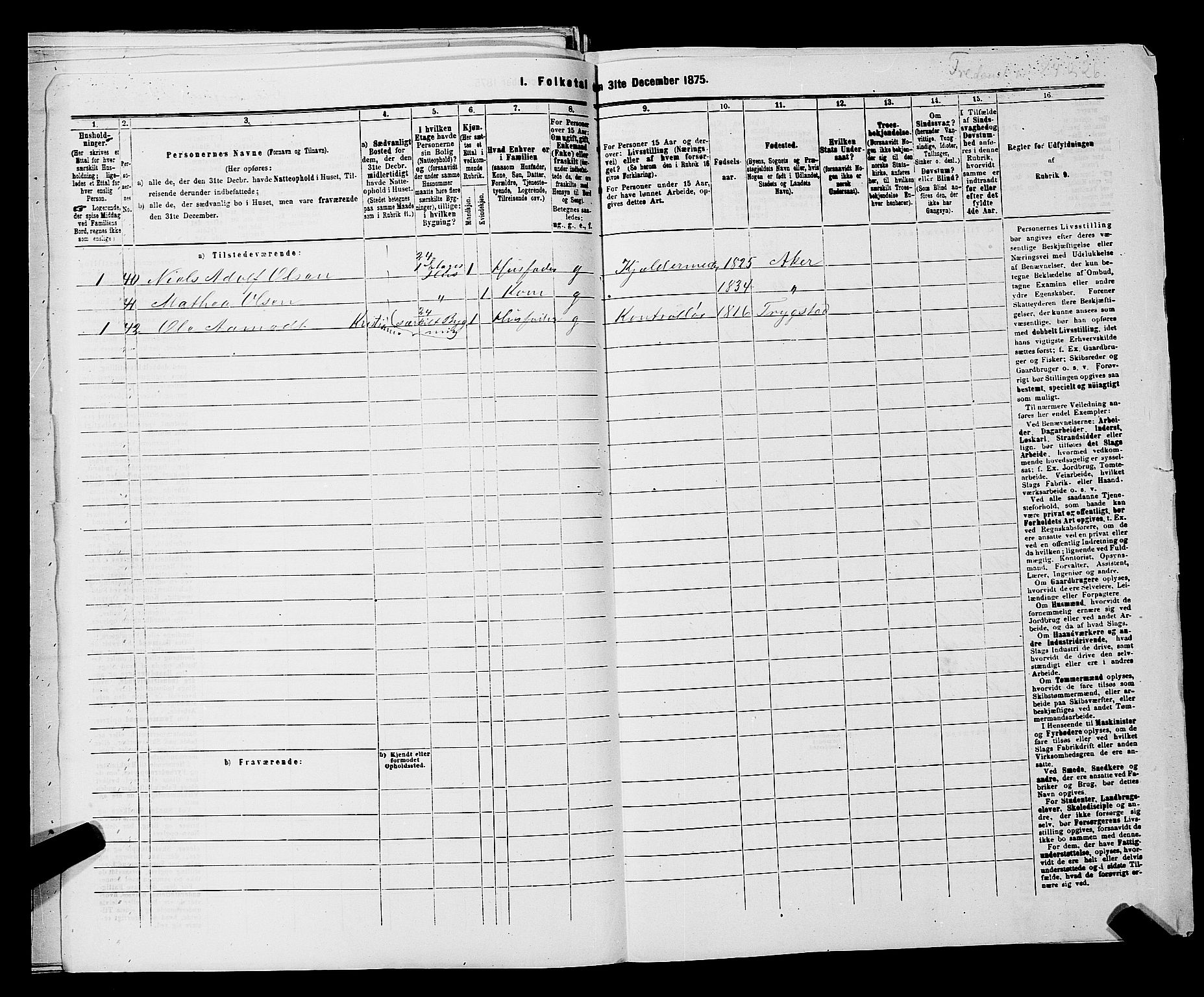 RA, 1875 census for 0301 Kristiania, 1875, p. 2964