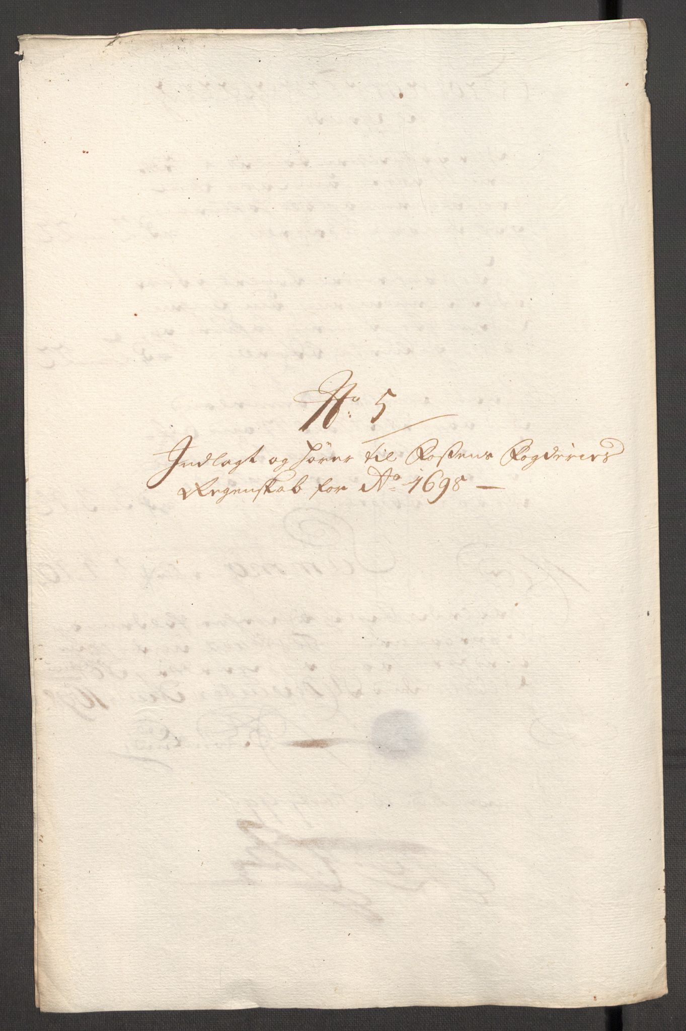 Rentekammeret inntil 1814, Reviderte regnskaper, Fogderegnskap, RA/EA-4092/R57/L3853: Fogderegnskap Fosen, 1698-1699, p. 46