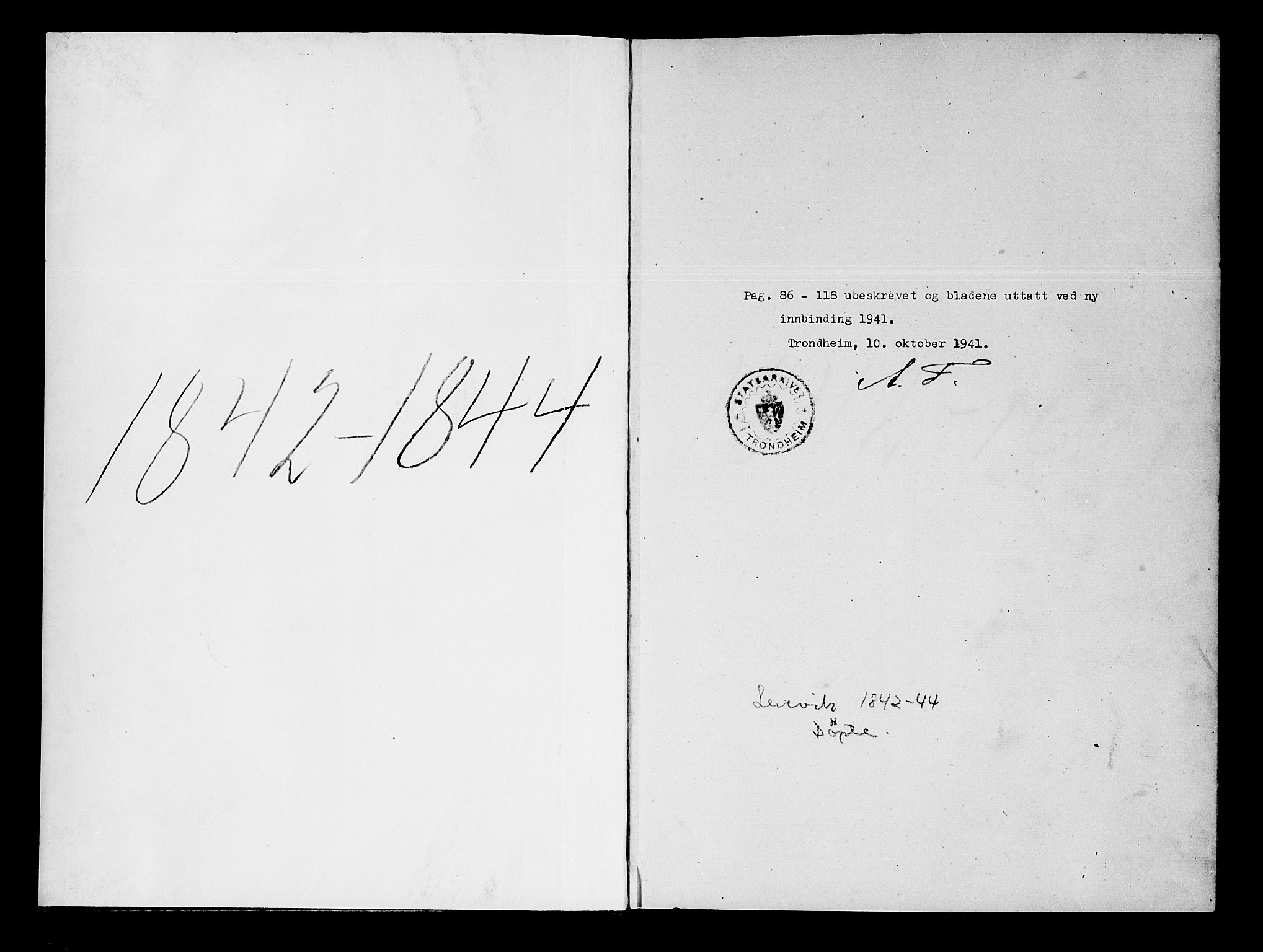 Lenvik sokneprestembete, AV/SATØ-S-1310/H/Ha/Haa/L0005kirke: Parish register (official) no. 5, 1842-1844