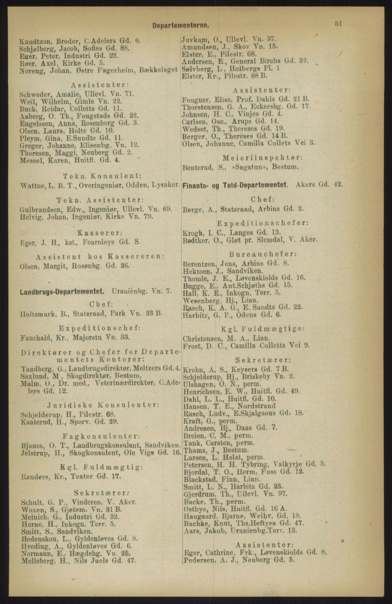 Kristiania/Oslo adressebok, PUBL/-, 1911, p. 51