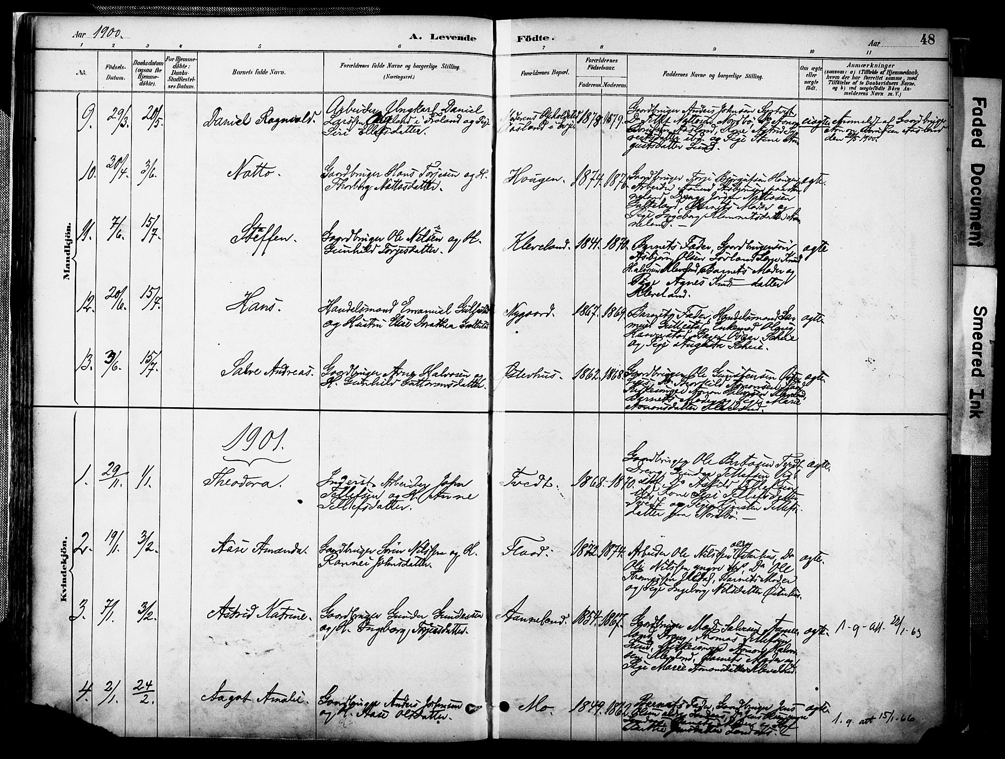 Evje sokneprestkontor, AV/SAK-1111-0008/F/Fa/Faa/L0007: Parish register (official) no. A 7, 1884-1909, p. 48