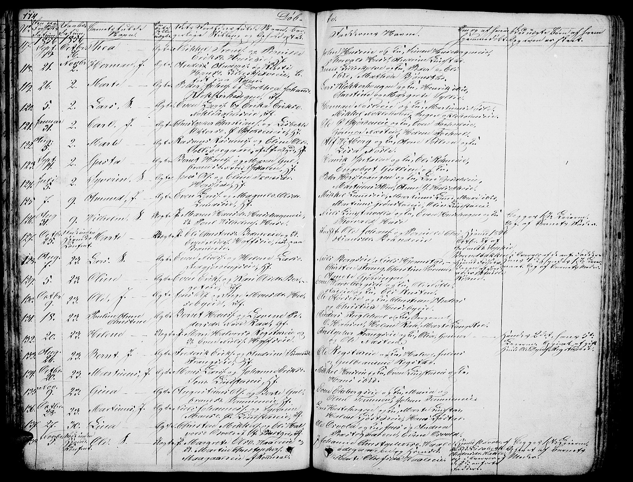 Stange prestekontor, AV/SAH-PREST-002/L/L0003: Parish register (copy) no. 3, 1840-1864, p. 114