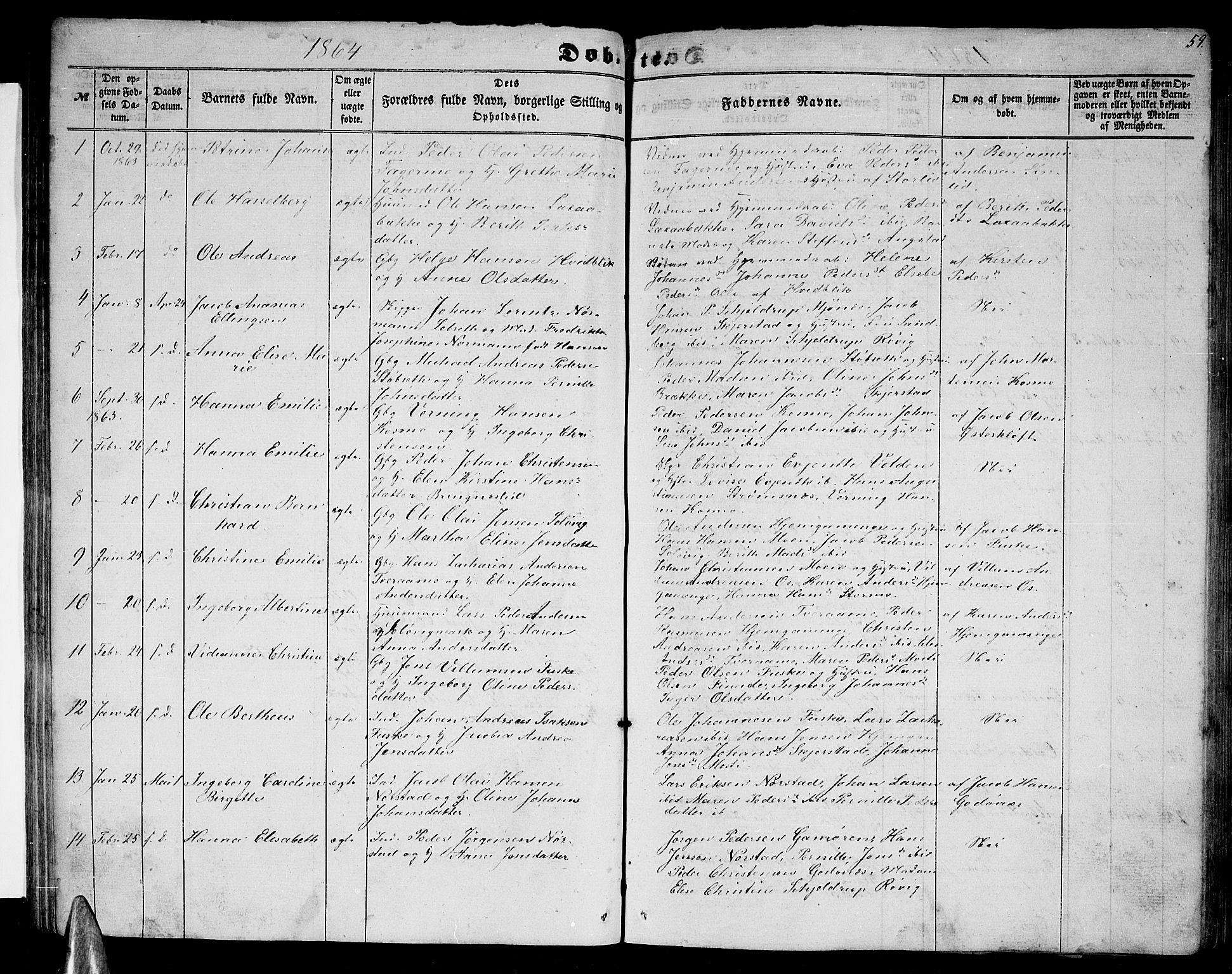 Ministerialprotokoller, klokkerbøker og fødselsregistre - Nordland, SAT/A-1459/852/L0753: Parish register (copy) no. 852C04, 1856-1877, p. 59