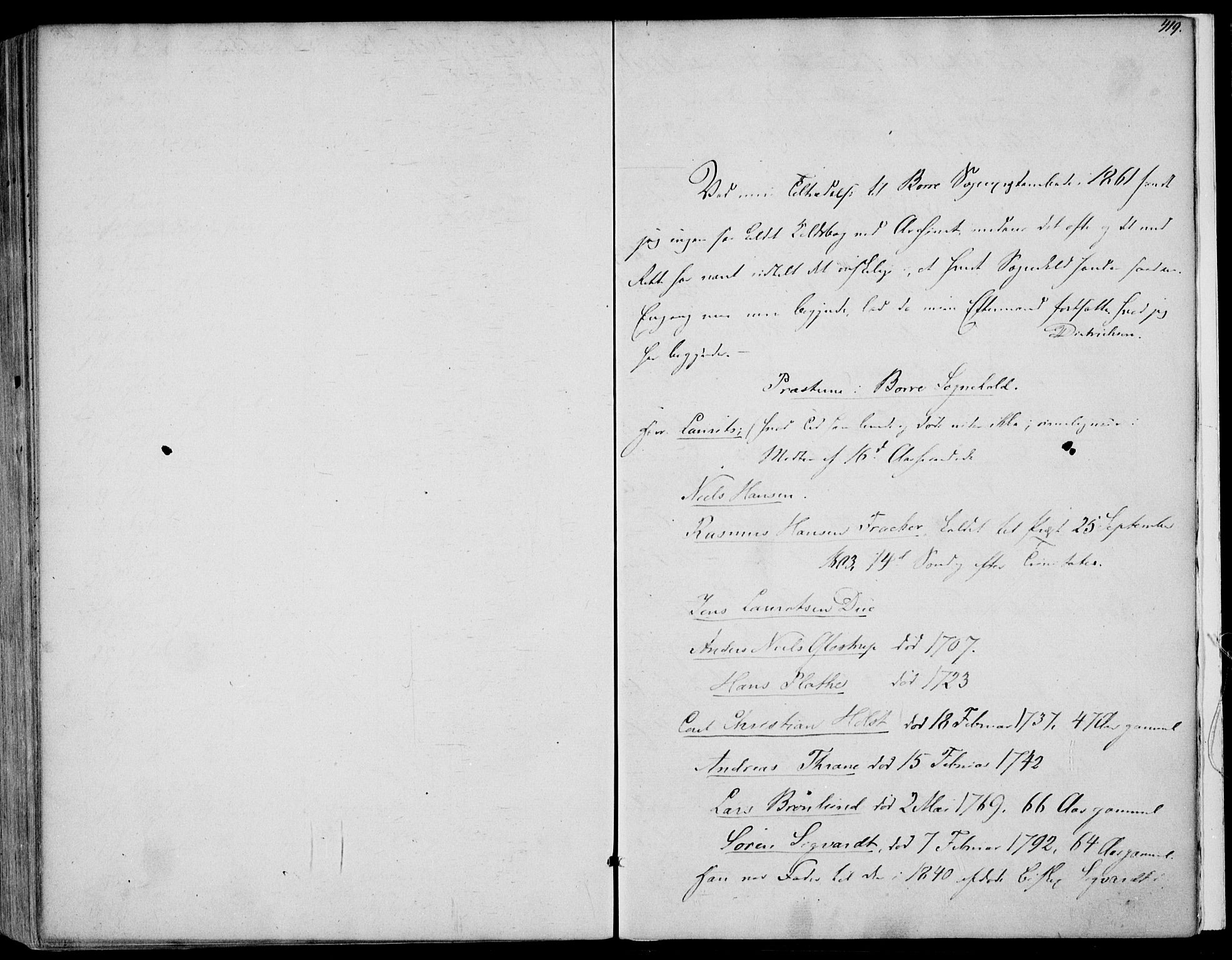 Borre kirkebøker, SAKO/A-338/F/Fa/L0006: Parish register (official) no. I 6, 1852-1862, p. 419