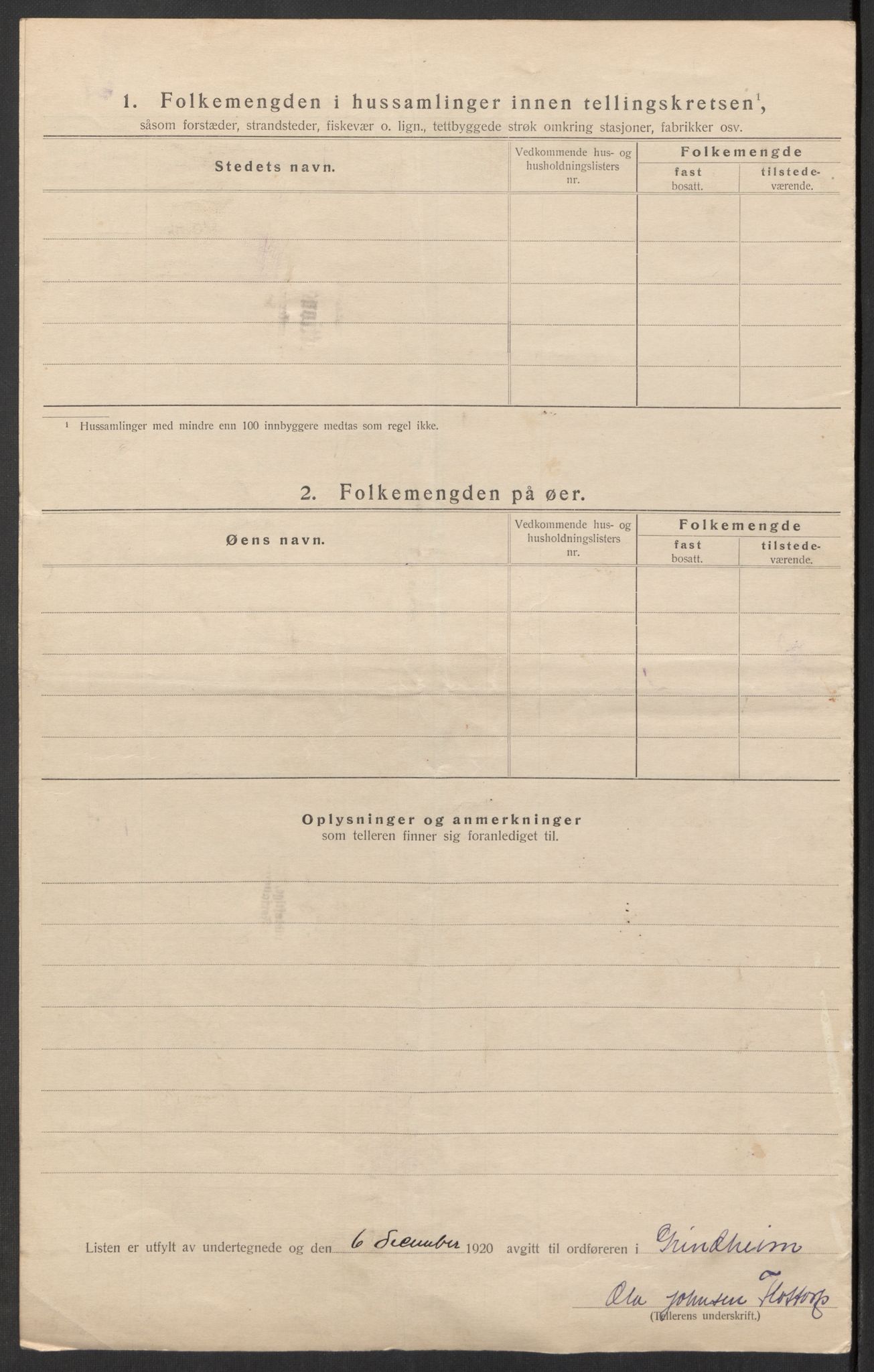 SAK, 1920 census for Grindheim, 1920, p. 23