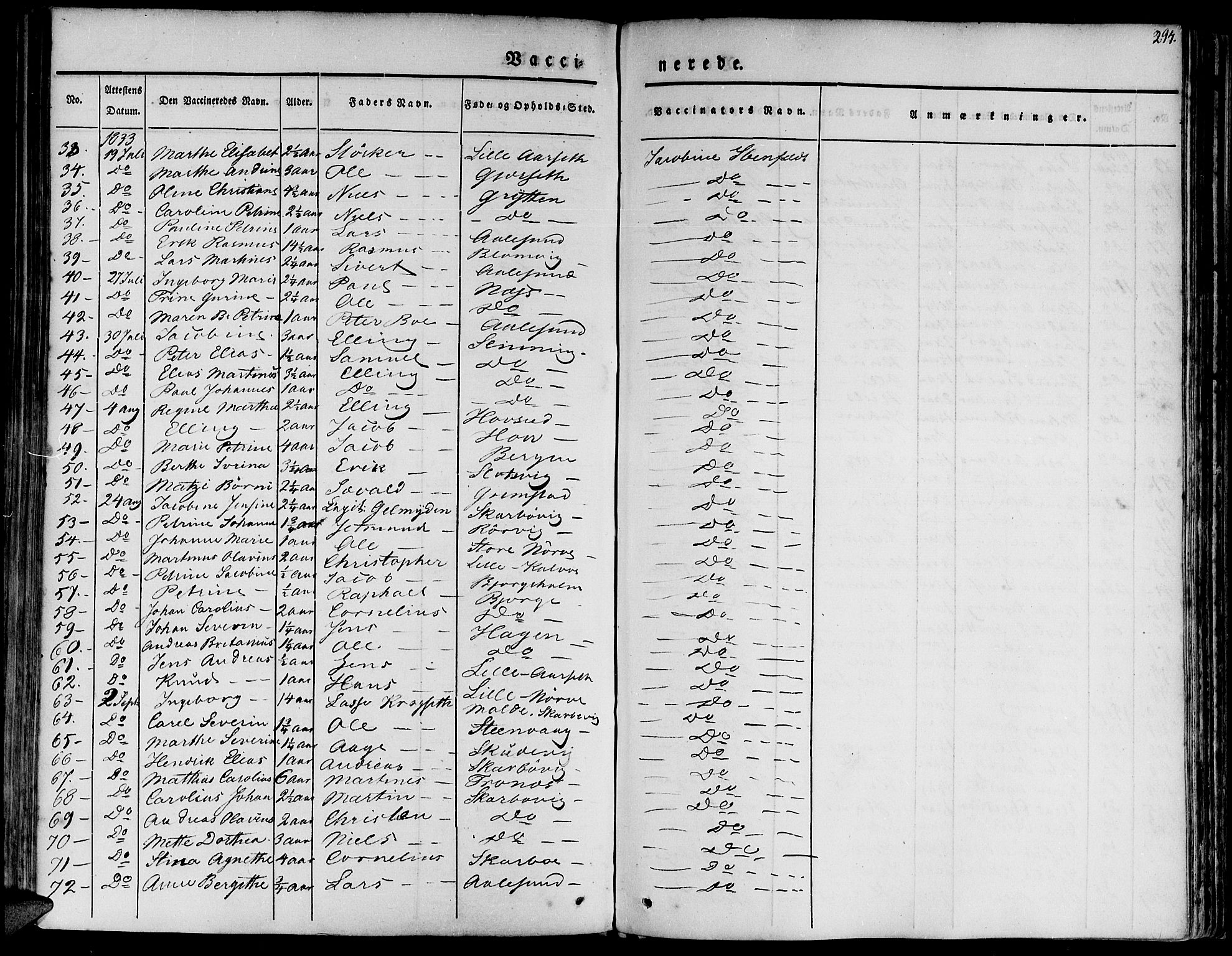 Ministerialprotokoller, klokkerbøker og fødselsregistre - Møre og Romsdal, AV/SAT-A-1454/528/L0395: Parish register (official) no. 528A06, 1828-1839, p. 292