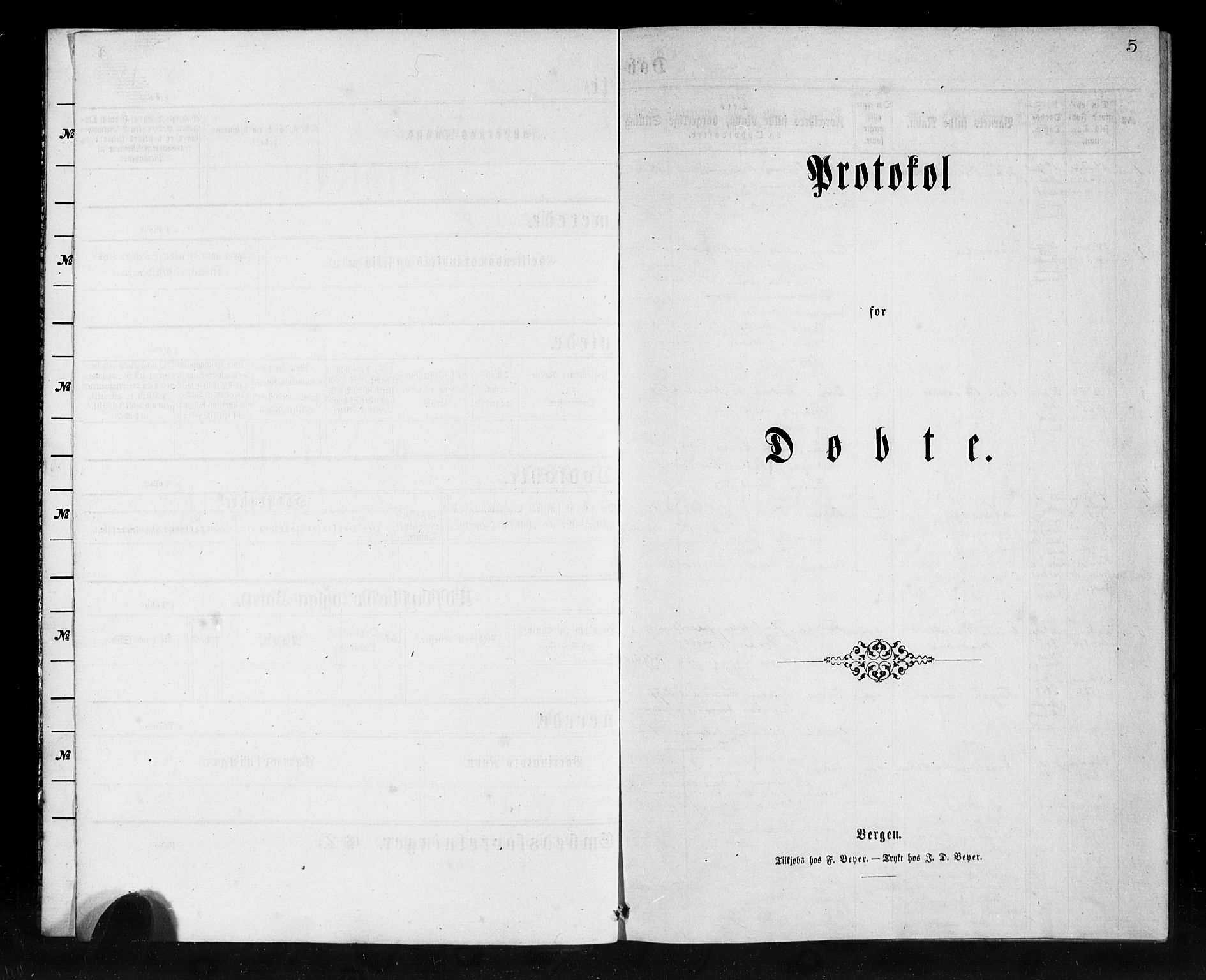Den norske sjømannsmisjon i utlandet/Skotske havner (Leith, Glasgow), SAB/SAB/PA-0100/H/Ha/Haa/L0001: Parish register (official) no. A 1, 1865-1880, p. 5