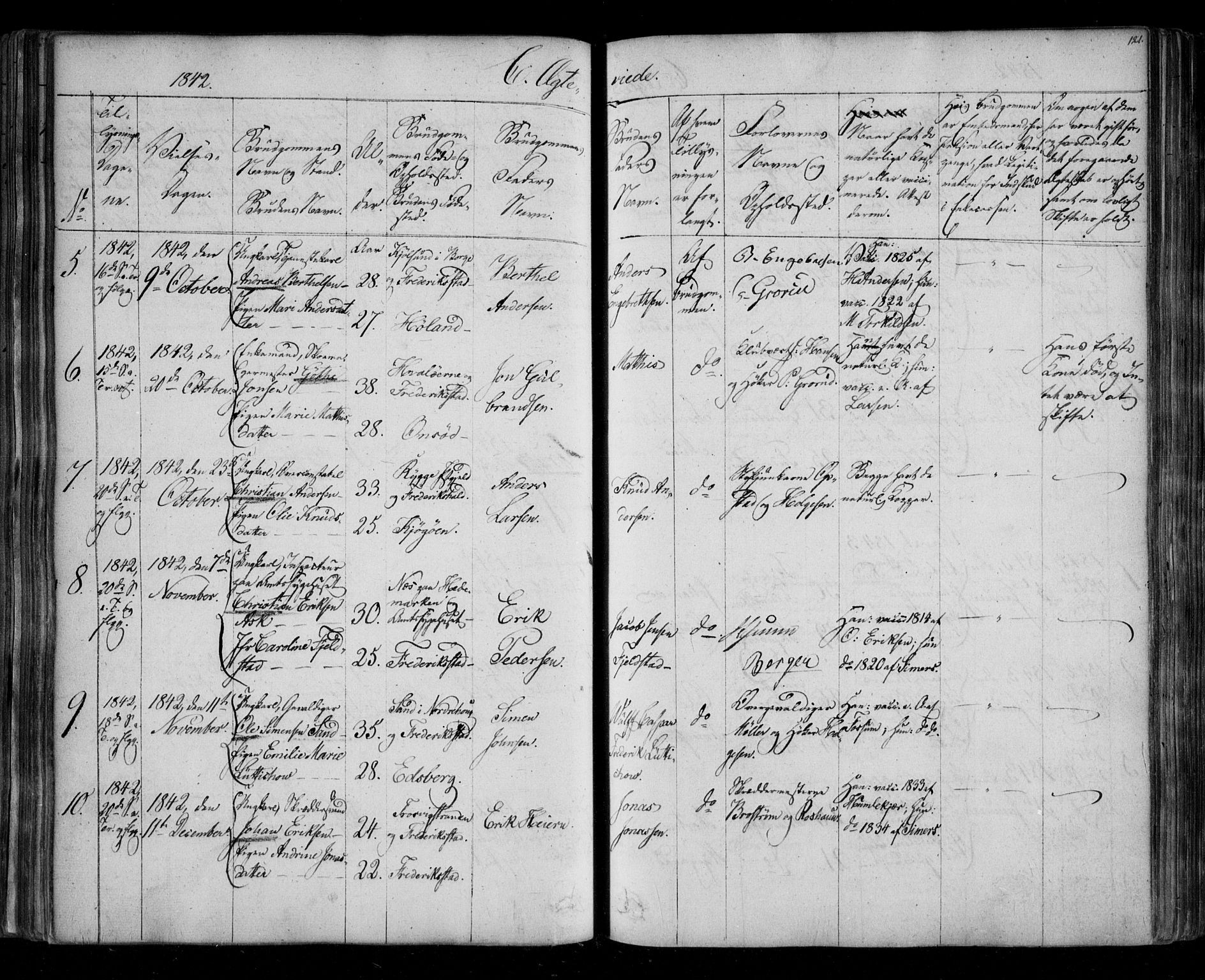 Fredrikstad prestekontor Kirkebøker, SAO/A-11082/F/Fa/L0005: Parish register (official) no. 5, 1835-1856, p. 121