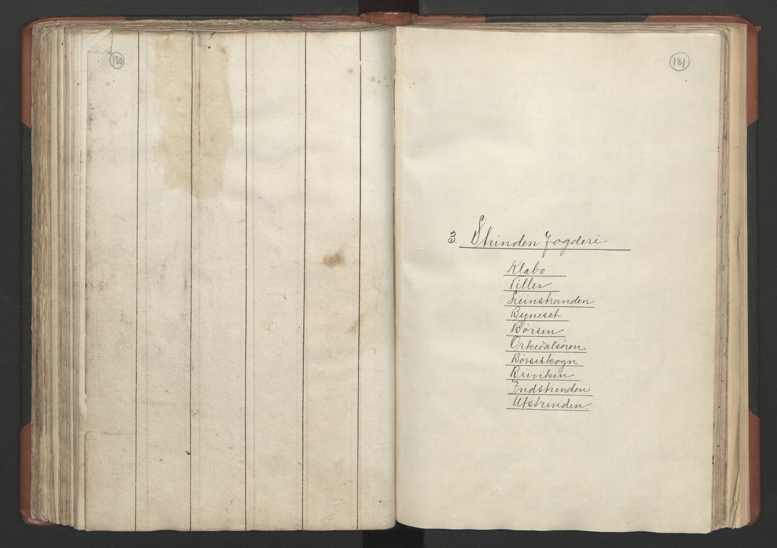 RA, Bailiff's Census 1664-1666, no. 18: Gauldal fogderi, Strinda fogderi and Orkdal fogderi, 1664, p. 180-181
