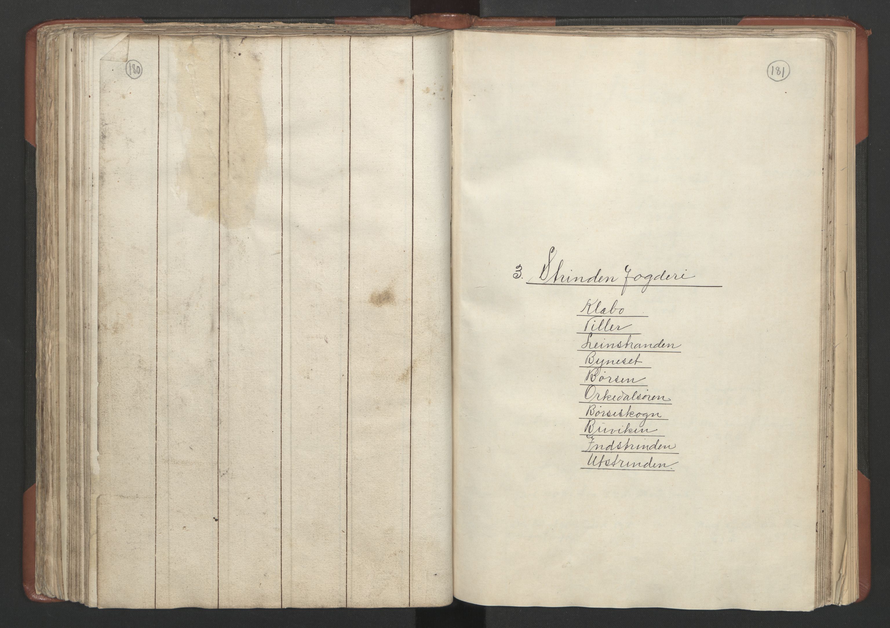 RA, Bailiff's Census 1664-1666, no. 18: Gauldal fogderi, Strinda fogderi and Orkdal fogderi, 1664, p. 180-181