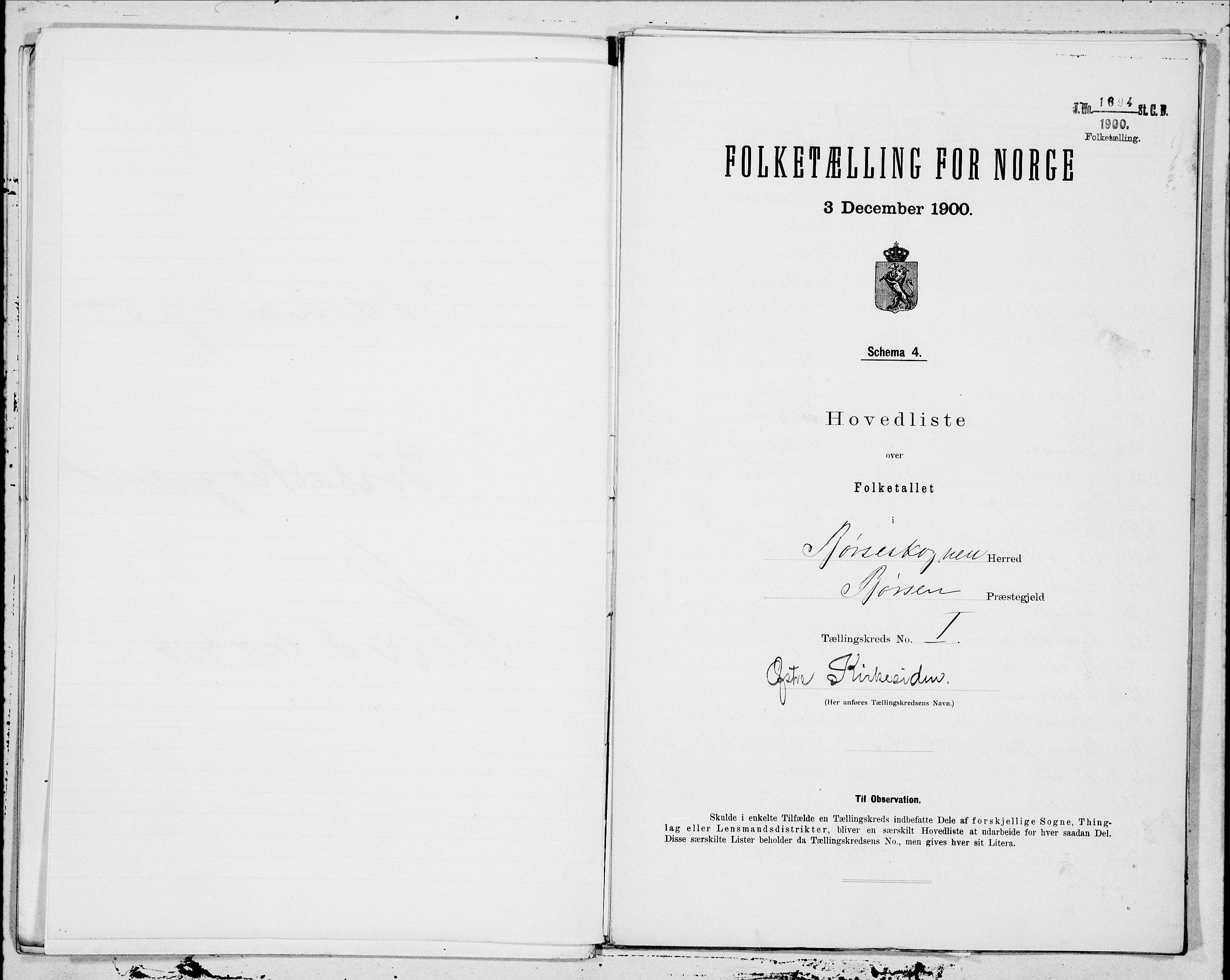 SAT, 1900 census for Børseskogn, 1900, p. 2