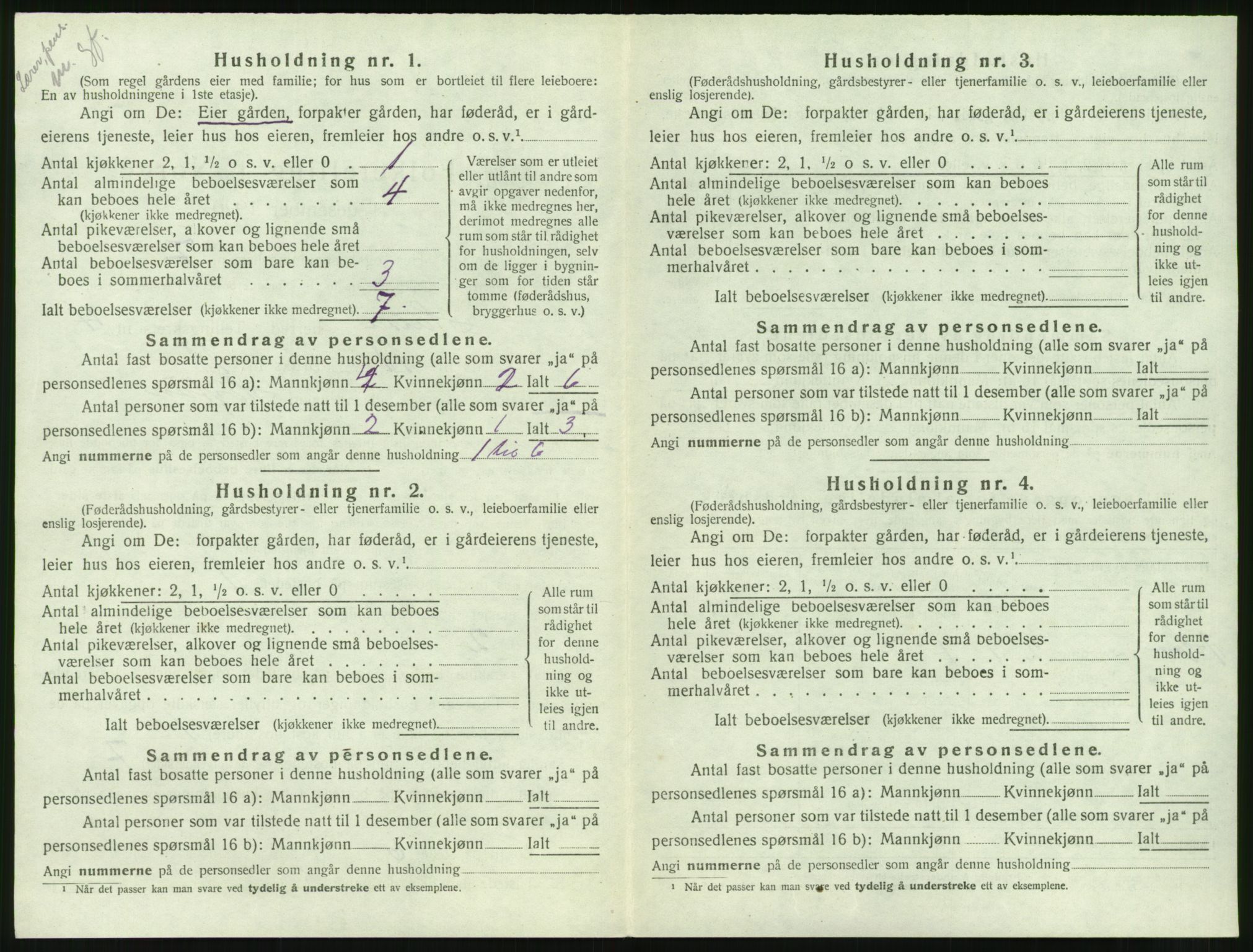 SAT, 1920 census for Halsa, 1920, p. 241