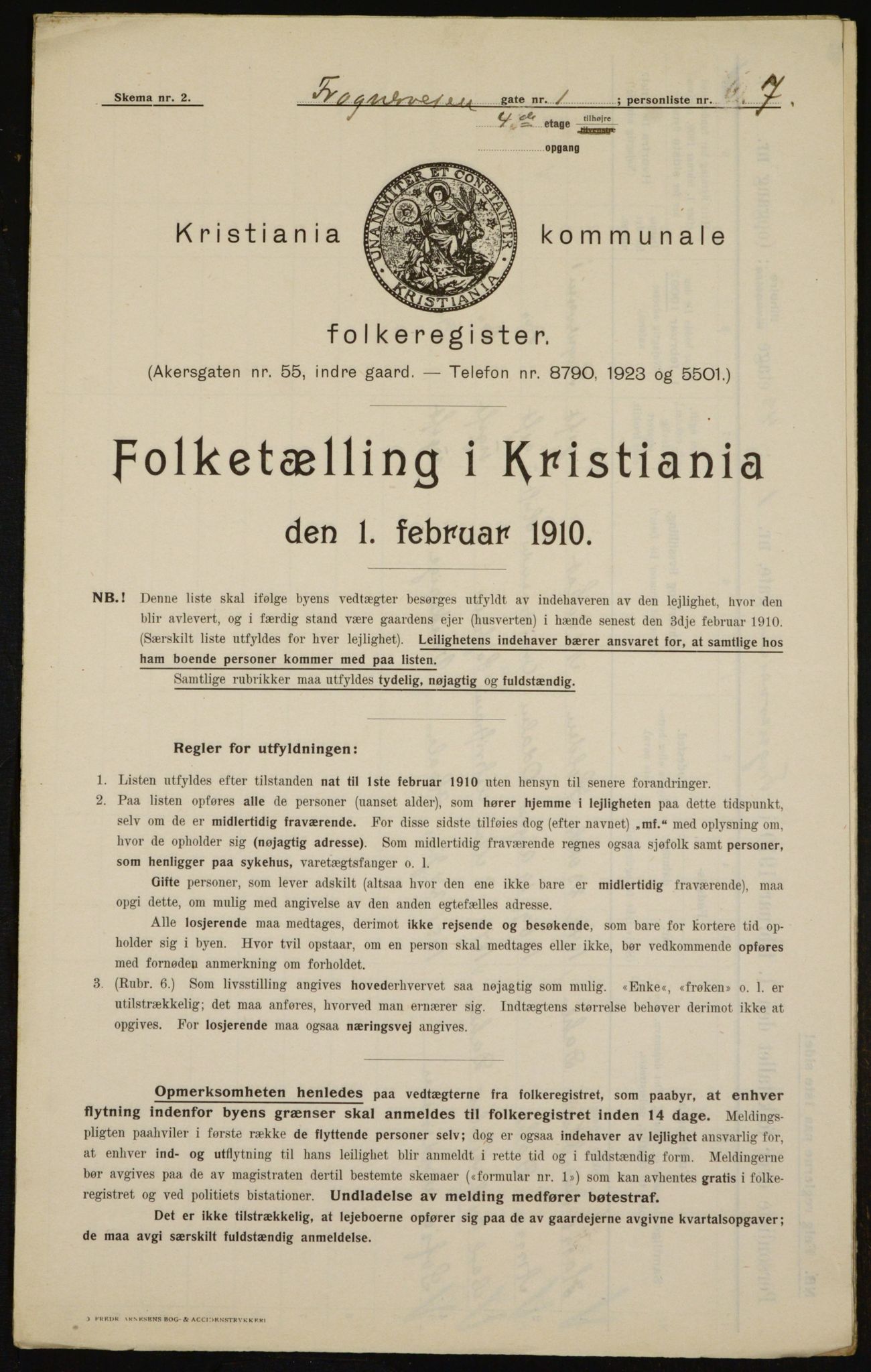 OBA, Municipal Census 1910 for Kristiania, 1910, p. 25357