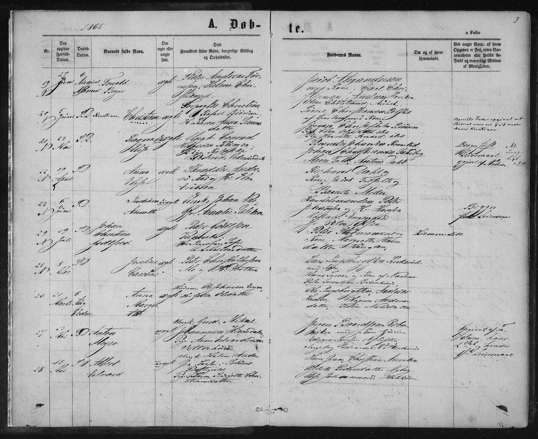 Ministerialprotokoller, klokkerbøker og fødselsregistre - Nord-Trøndelag, AV/SAT-A-1458/768/L0570: Parish register (official) no. 768A05, 1865-1874, p. 3