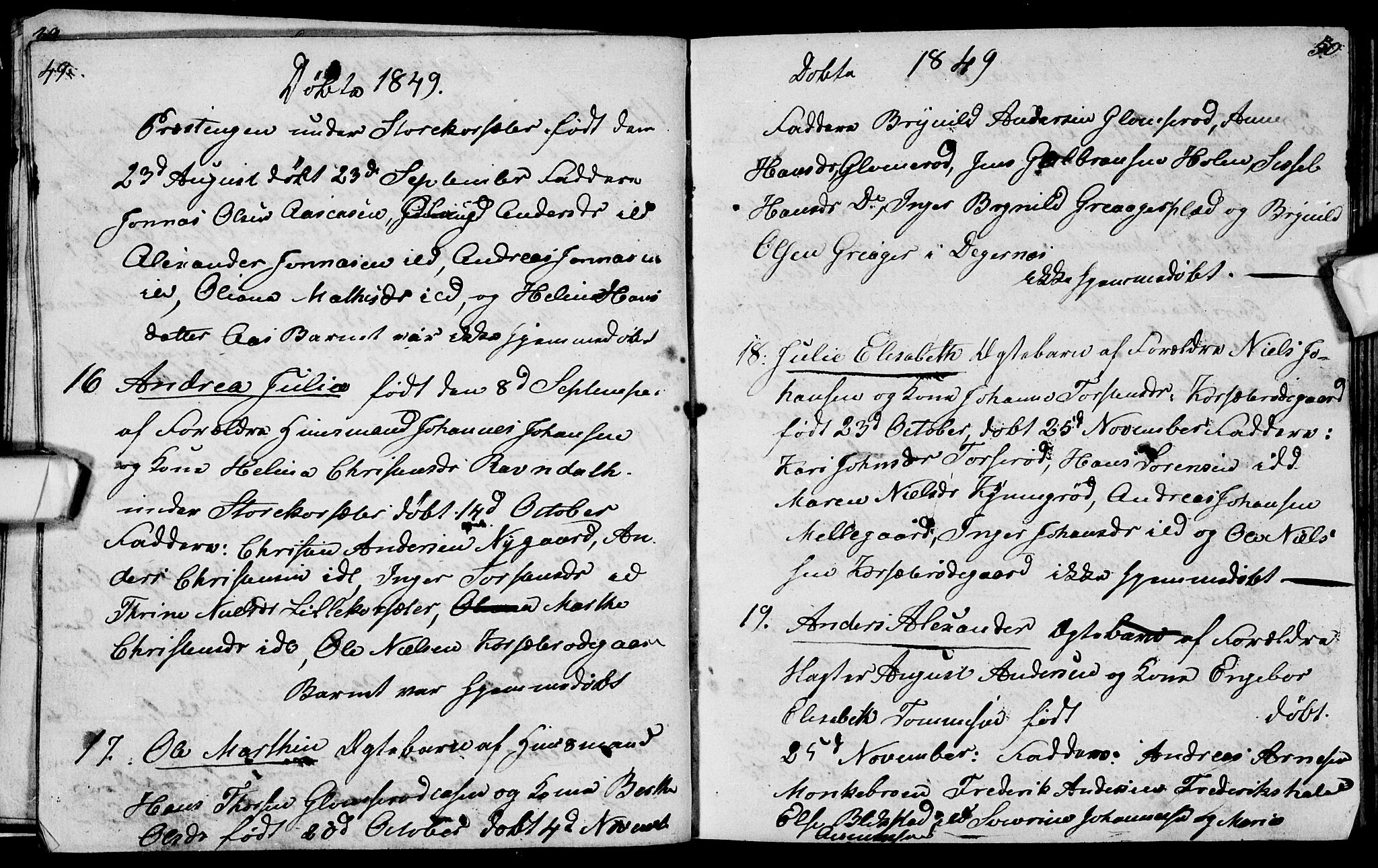 Berg prestekontor Kirkebøker, AV/SAO-A-10902/G/Gc/L0001: Parish register (copy) no. III 1, 1844-1855, p. 49-50