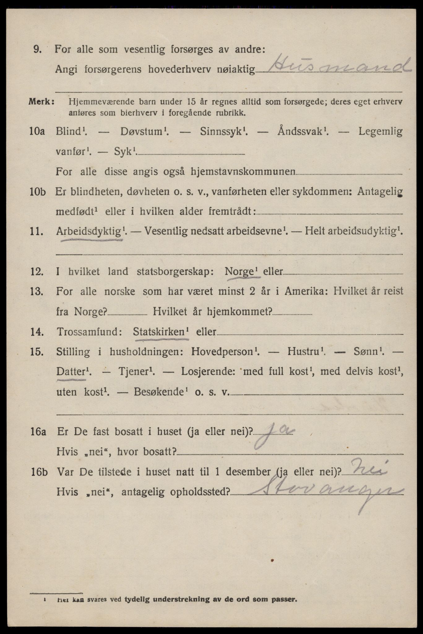 SAST, 1920 census for Vikedal, 1920, p. 3562