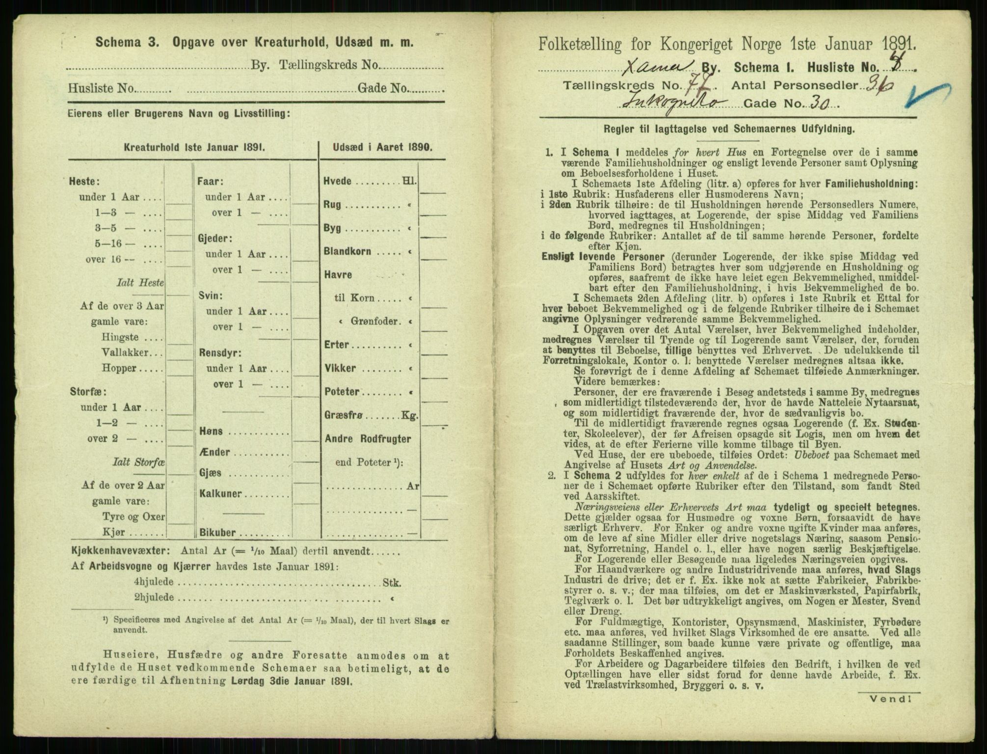 RA, 1891 census for 0301 Kristiania, 1891, p. 40545