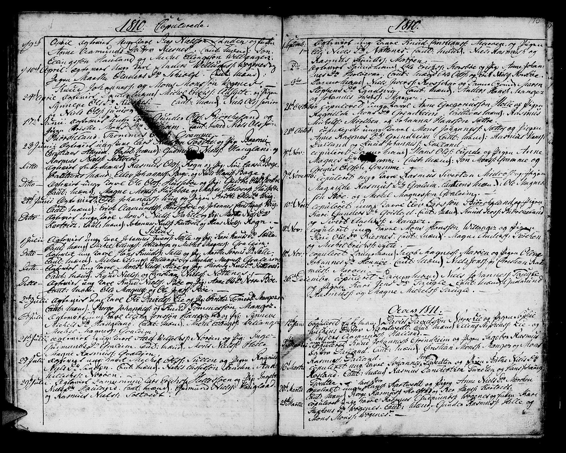 Manger sokneprestembete, SAB/A-76801/H/Haa: Parish register (official) no. A 2, 1792-1815, p. 175