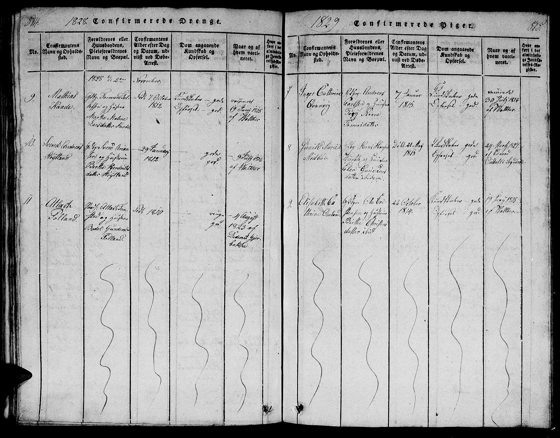 Flekkefjord sokneprestkontor, AV/SAK-1111-0012/F/Fb/Fbb/L0001: Parish register (copy) no. B 1, 1815-1830, p. 514-515