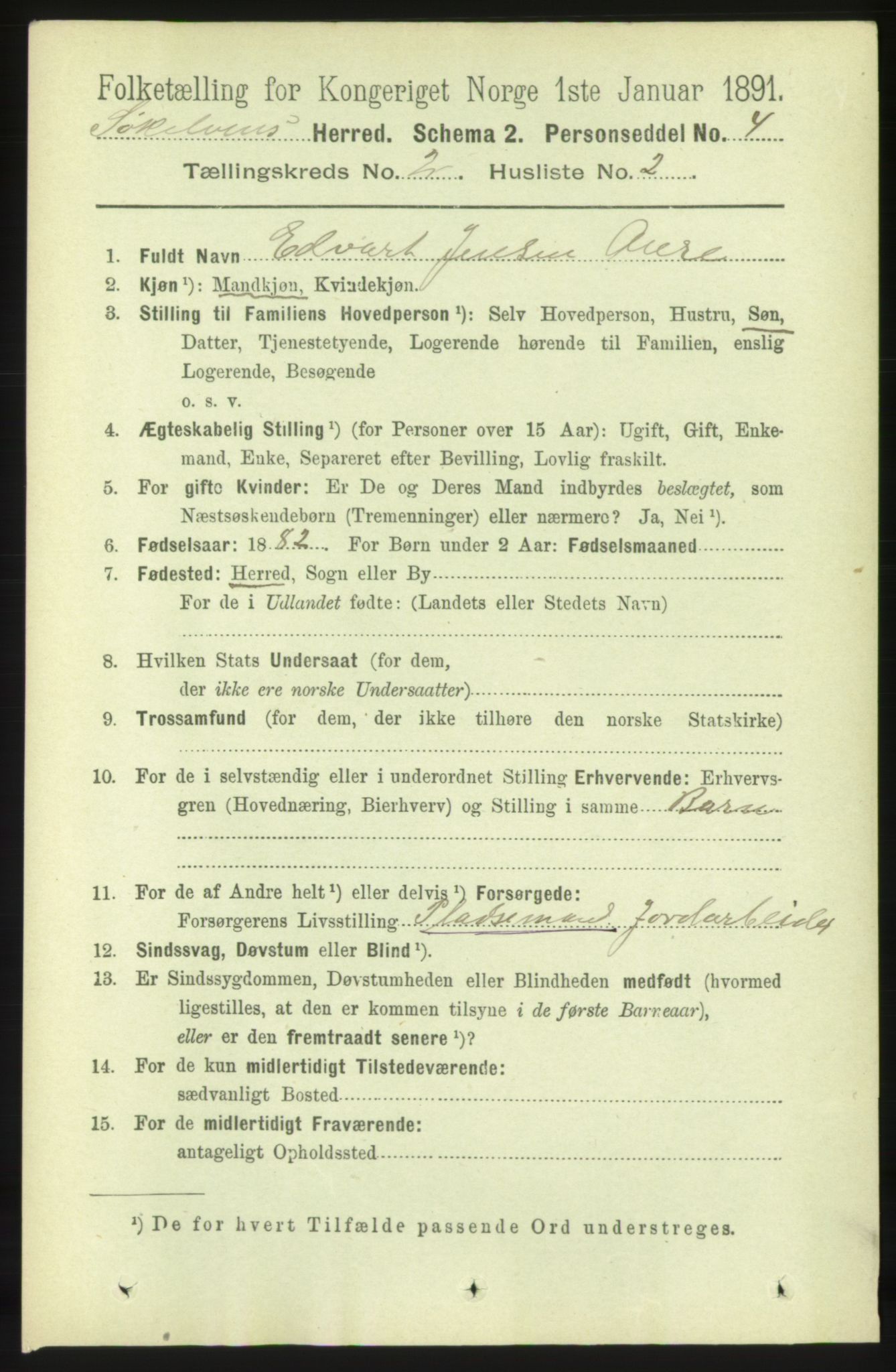 RA, 1891 census for 1528 Sykkylven, 1891, p. 848