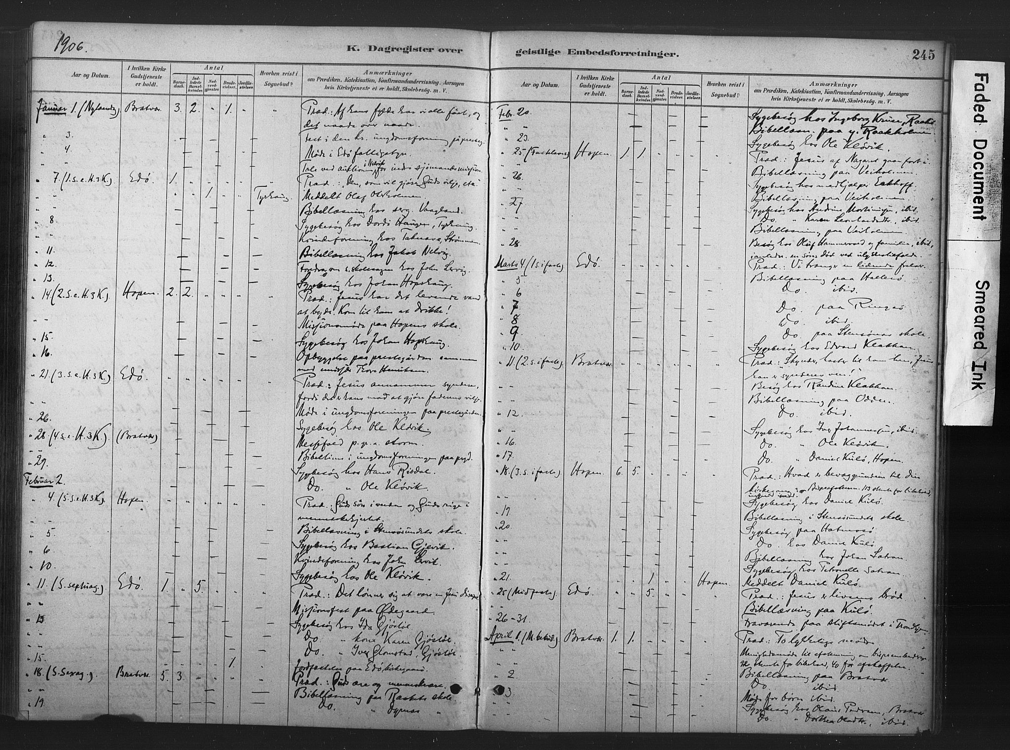 Ministerialprotokoller, klokkerbøker og fødselsregistre - Møre og Romsdal, AV/SAT-A-1454/583/L0954: Parish register (official) no. 583A01, 1880-1906, p. 245